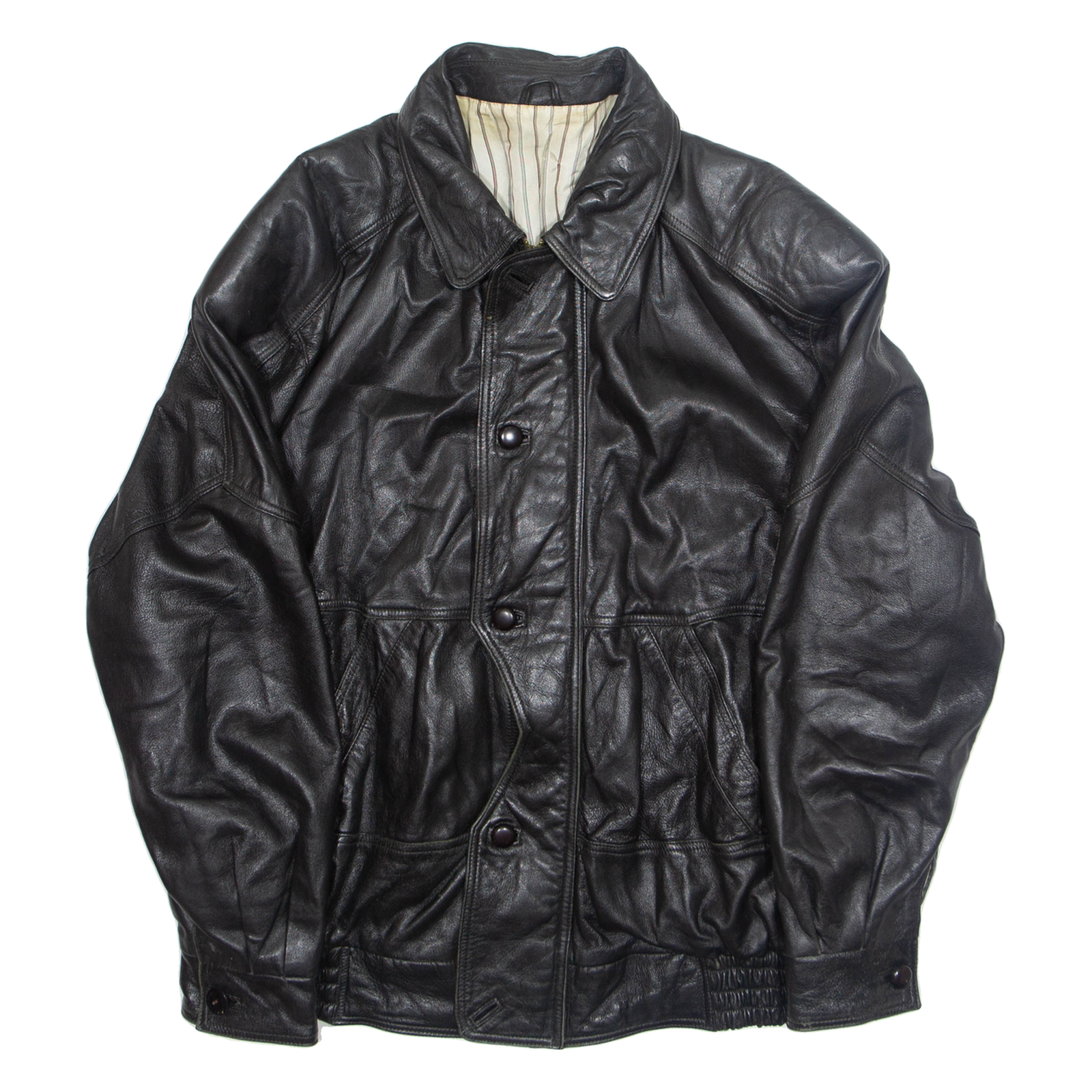 Mens Biker Jacket Black L Refurbished - N/A refurbished available on Cerqular