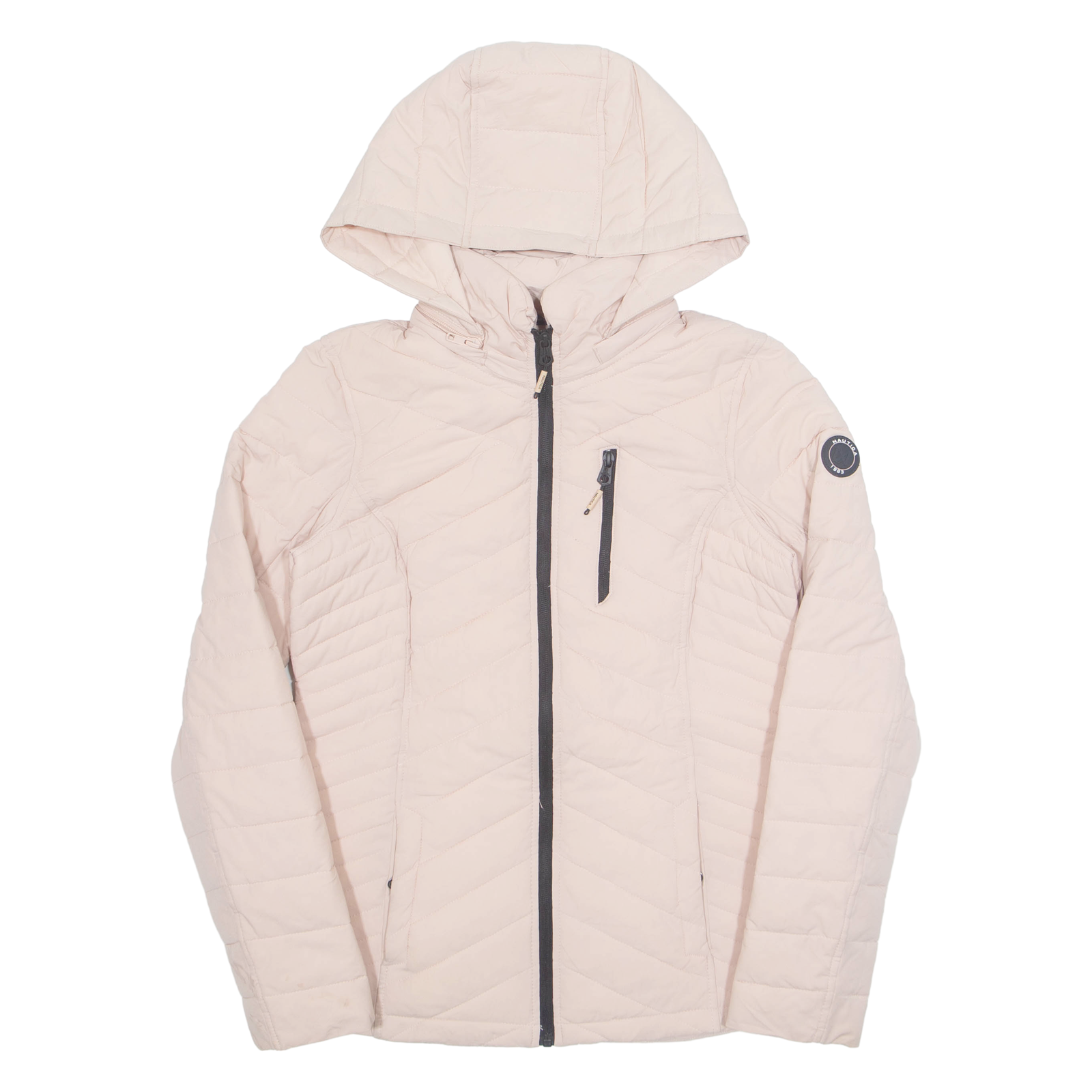 NAUTICA Womens Puffer Jacket Pink Hooded M Refurbished - N/A refurbished available on Cerqular
