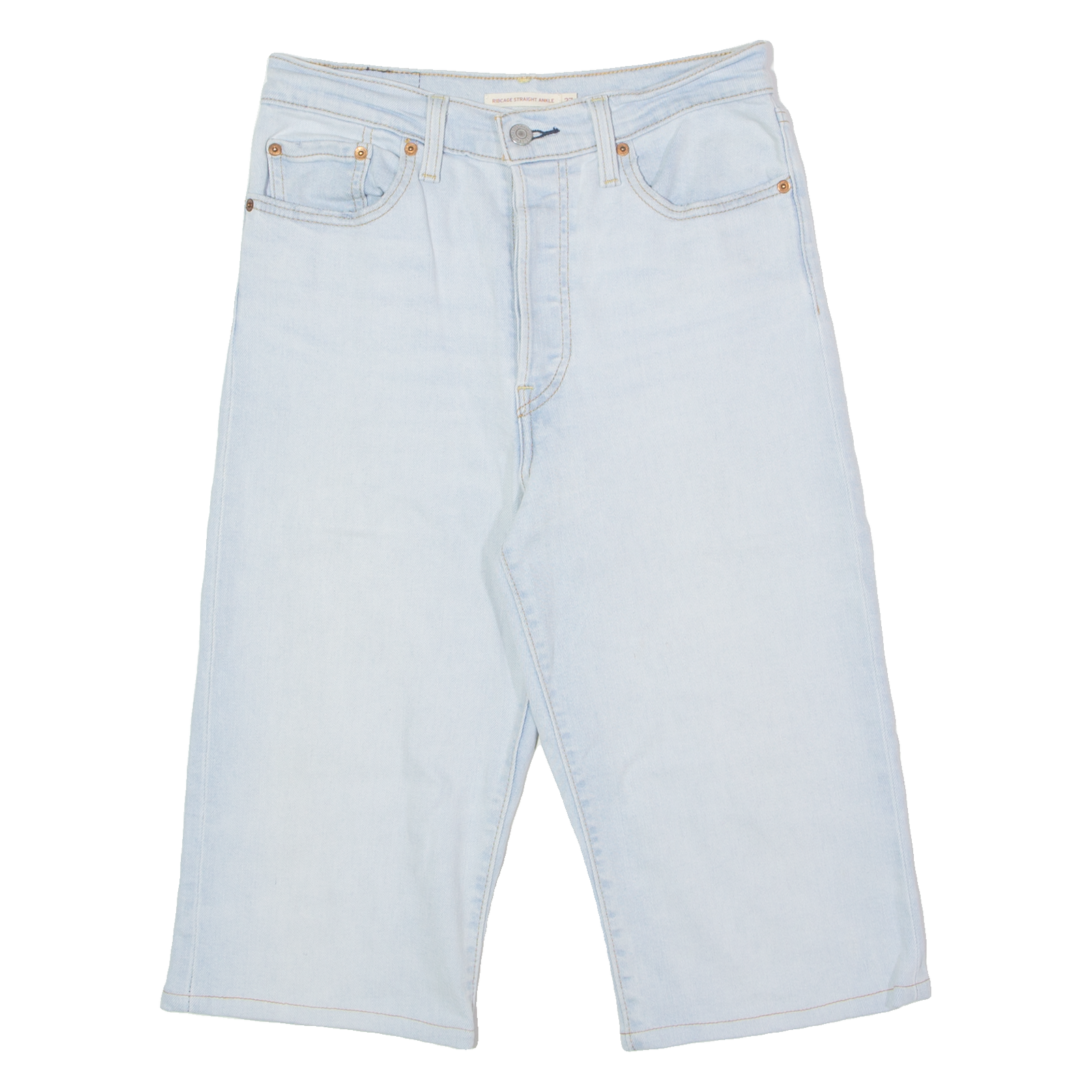 LEVI'S Ribcage Womens Denim Shorts Blue Slim S W27 Refurbished - N/A refurbished available on Cerqular