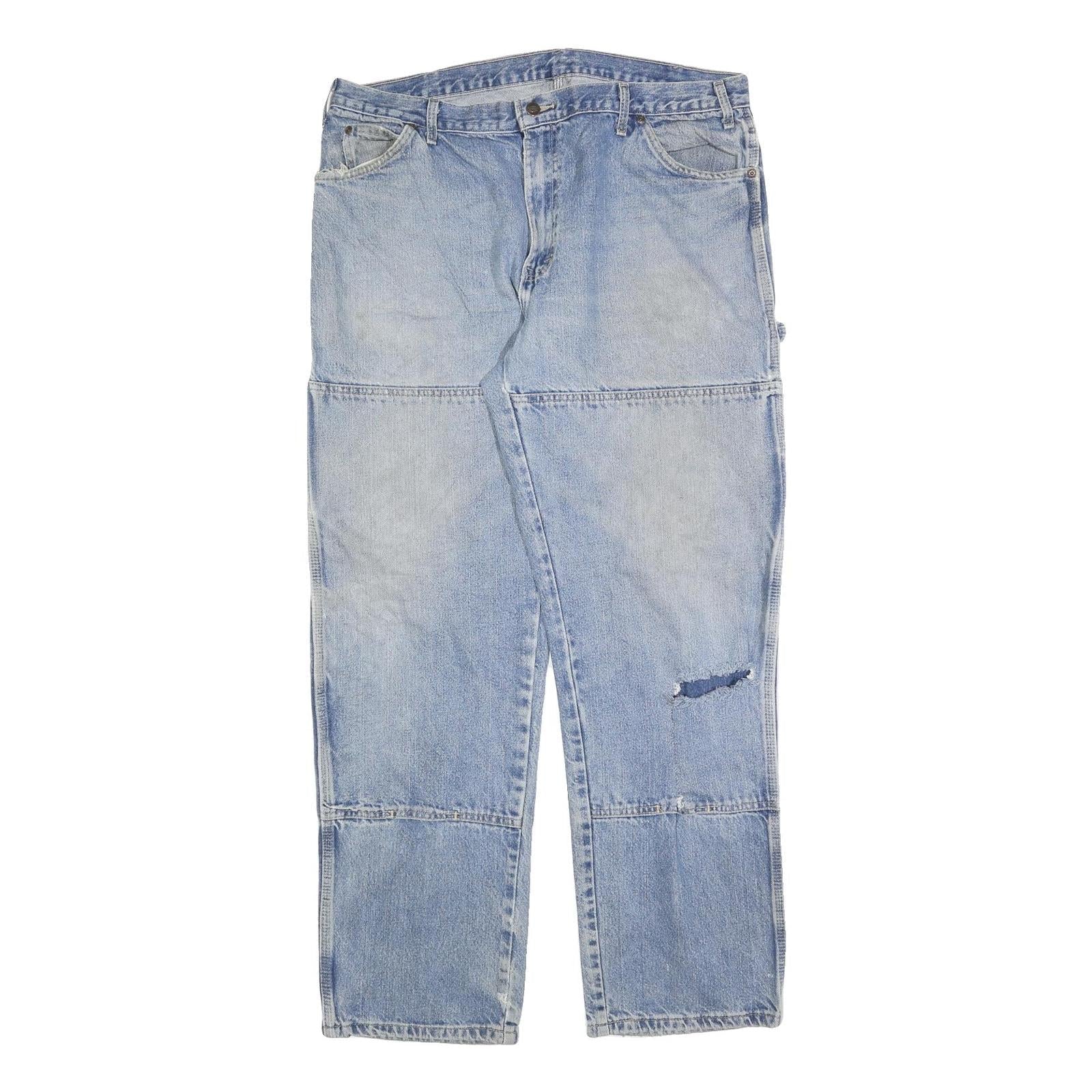 DICKIES Mens Relaxed Blue Denim Jeans W38 L34 Workwear Zip Closure Refurbished - N/A refurbished available on Cerqular