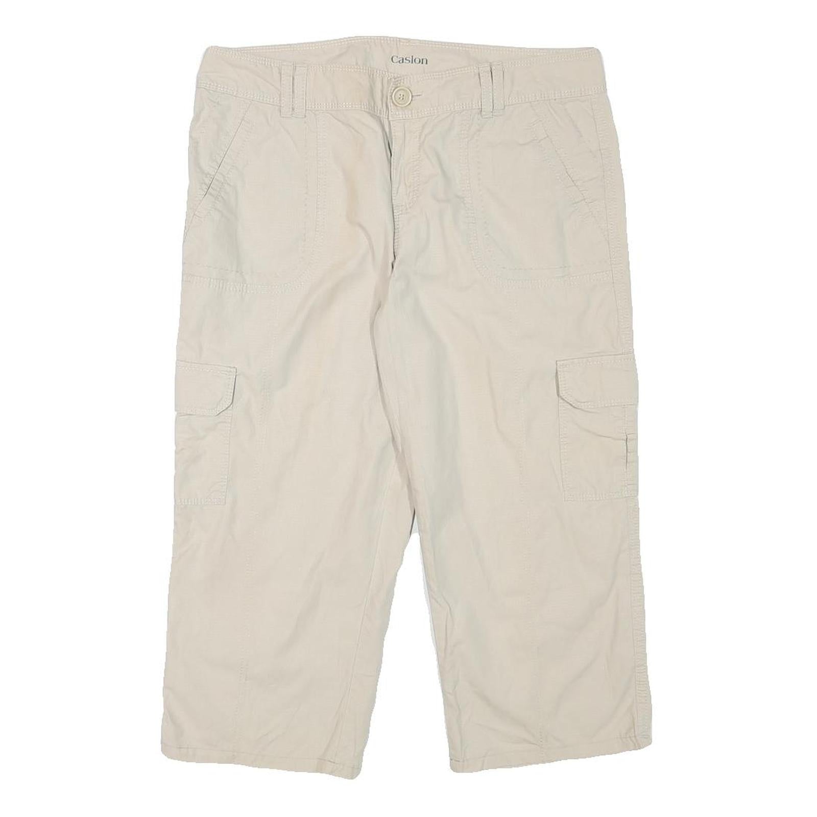 CASLON Womens Beige Casual Cargo Cotton Blend Shorts L W31 Relaxed Fit Refurbished - N/A refurbished available on Cerqular
