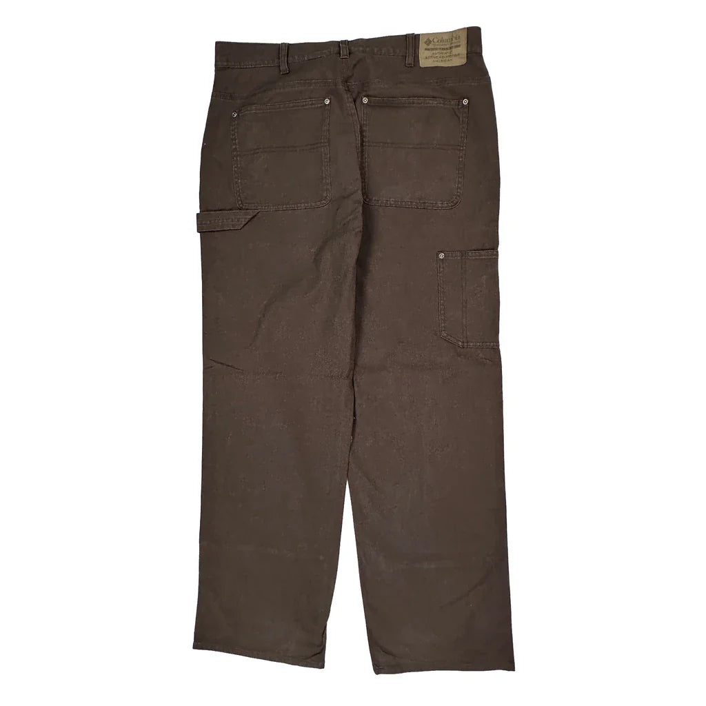 Columbia Carpenter Trousers - 36W 30L Brown Cotton Refurbished - Thrifted (note: this is a term often used to describe second- refurbished available on Cerqular