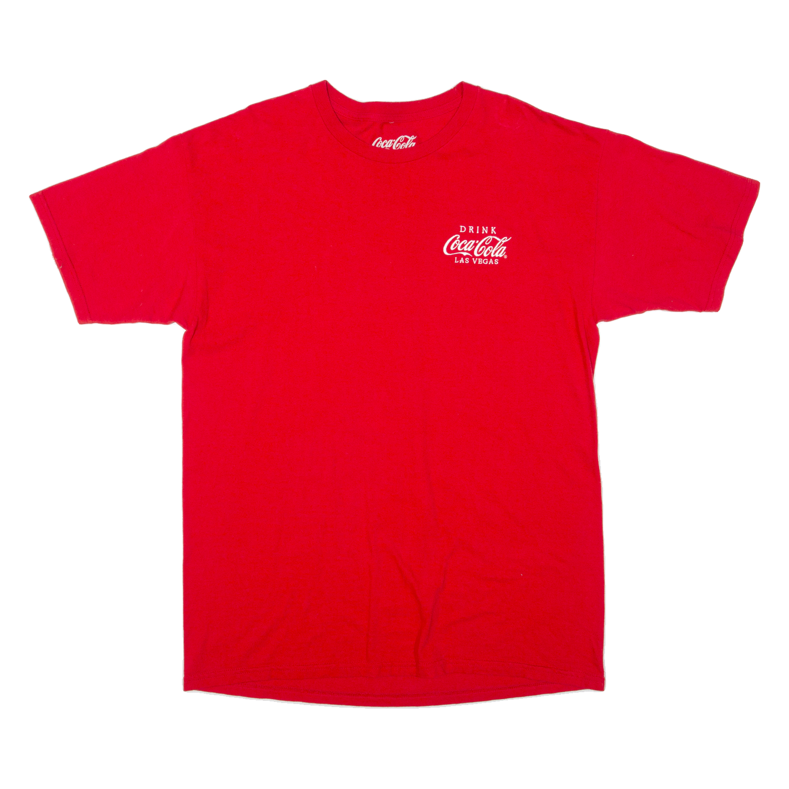 COCA COLA Las Vegas Mens T-Shirt Red USA Crew Neck L Refurbished - N/A refurbished available on Cerqular
