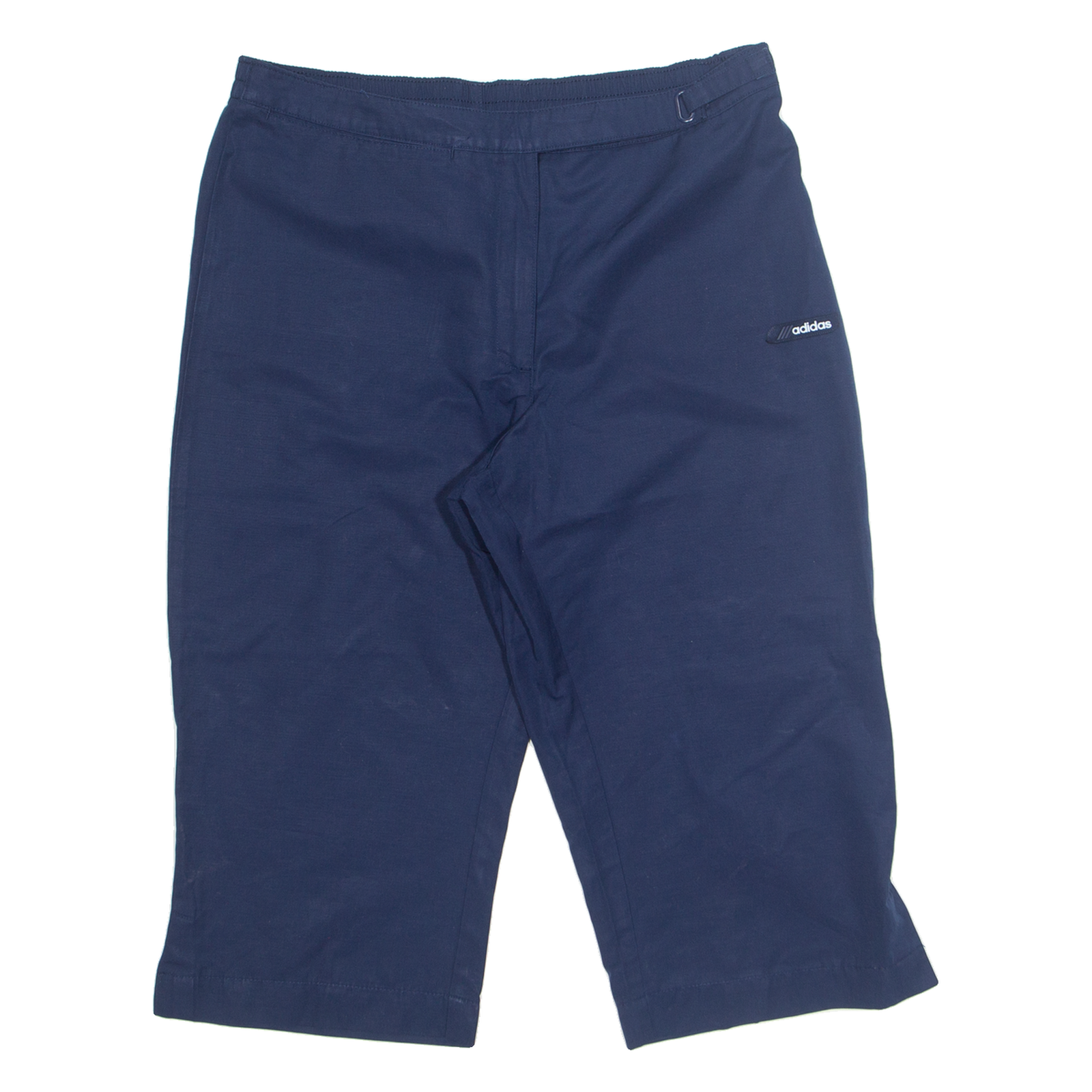 ADIDAS 3/4 Length Womens Sports Shorts Blue UK 14 W32 Refurbished - N/A refurbished available on Cerqular
