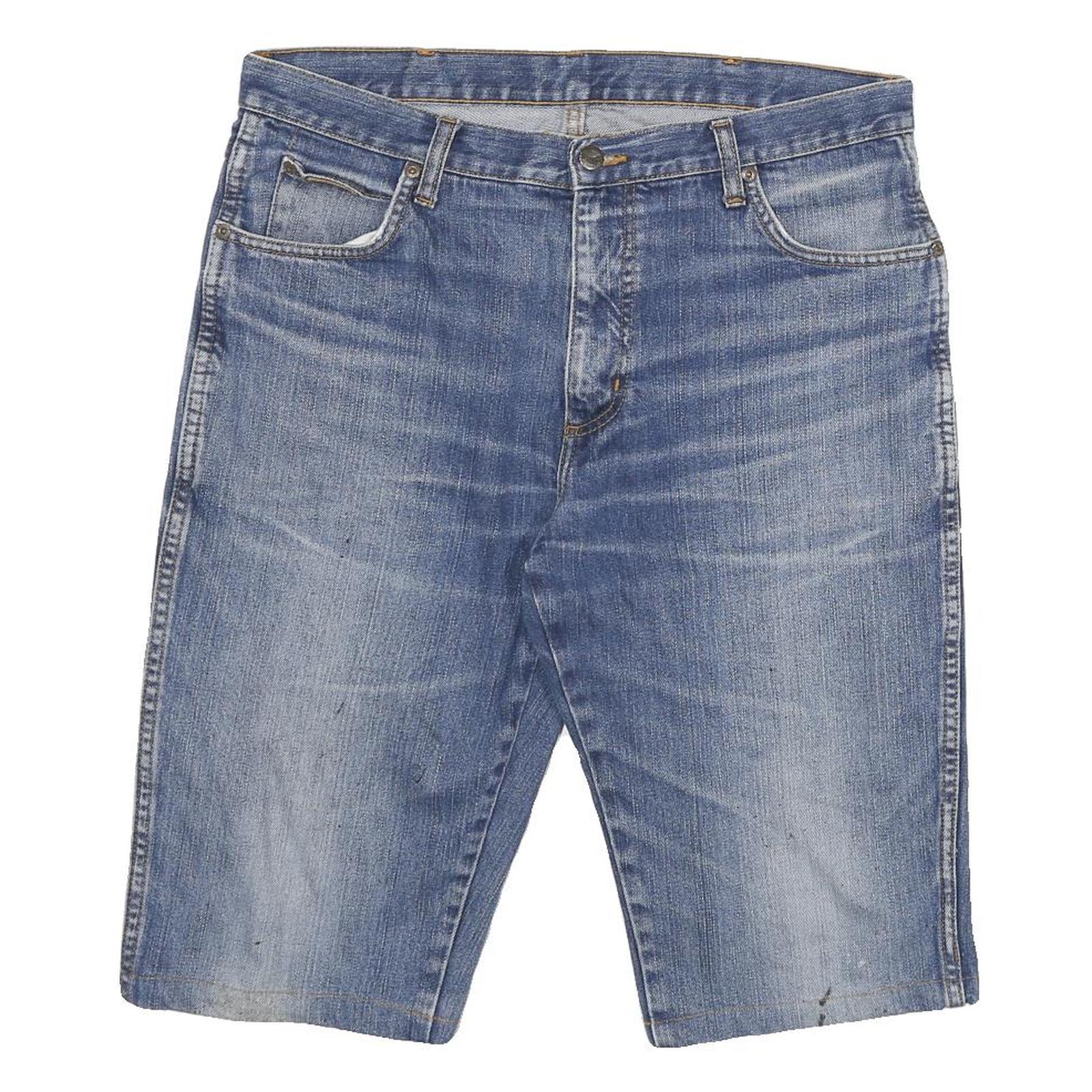 WRANGLER Mens Denim Blue Casual Shorts XL W34 Classic Fit Cotton Blend Refurbished - N/A refurbished available on Cerqular