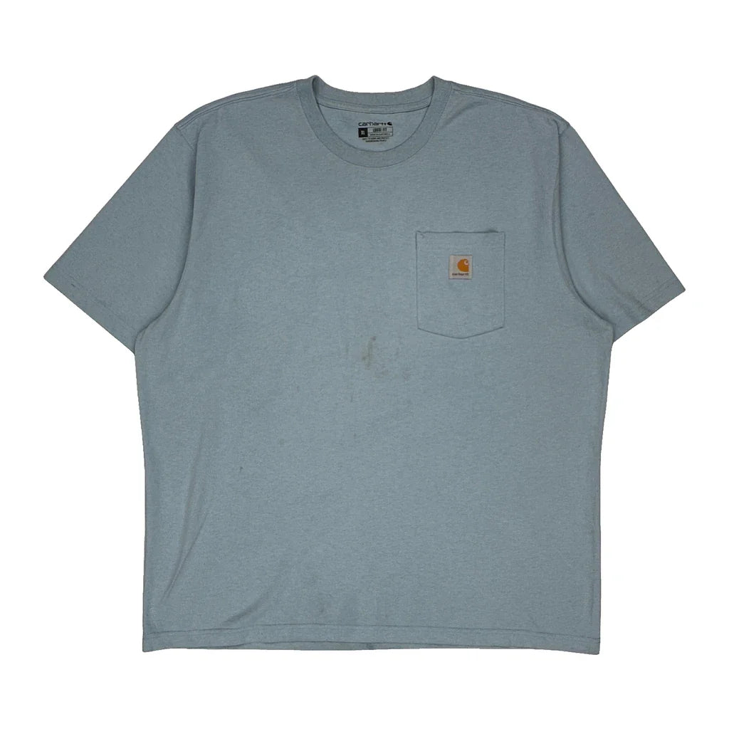Buy Carhartt T-Shirt - XL Blue Cotton Refurbished - $29.47 Carhartt T-Shirt - XL Blue Cotton Refurbished - Thrifted (note: this is a term often used to describe second- refurbished available on Cerqular
