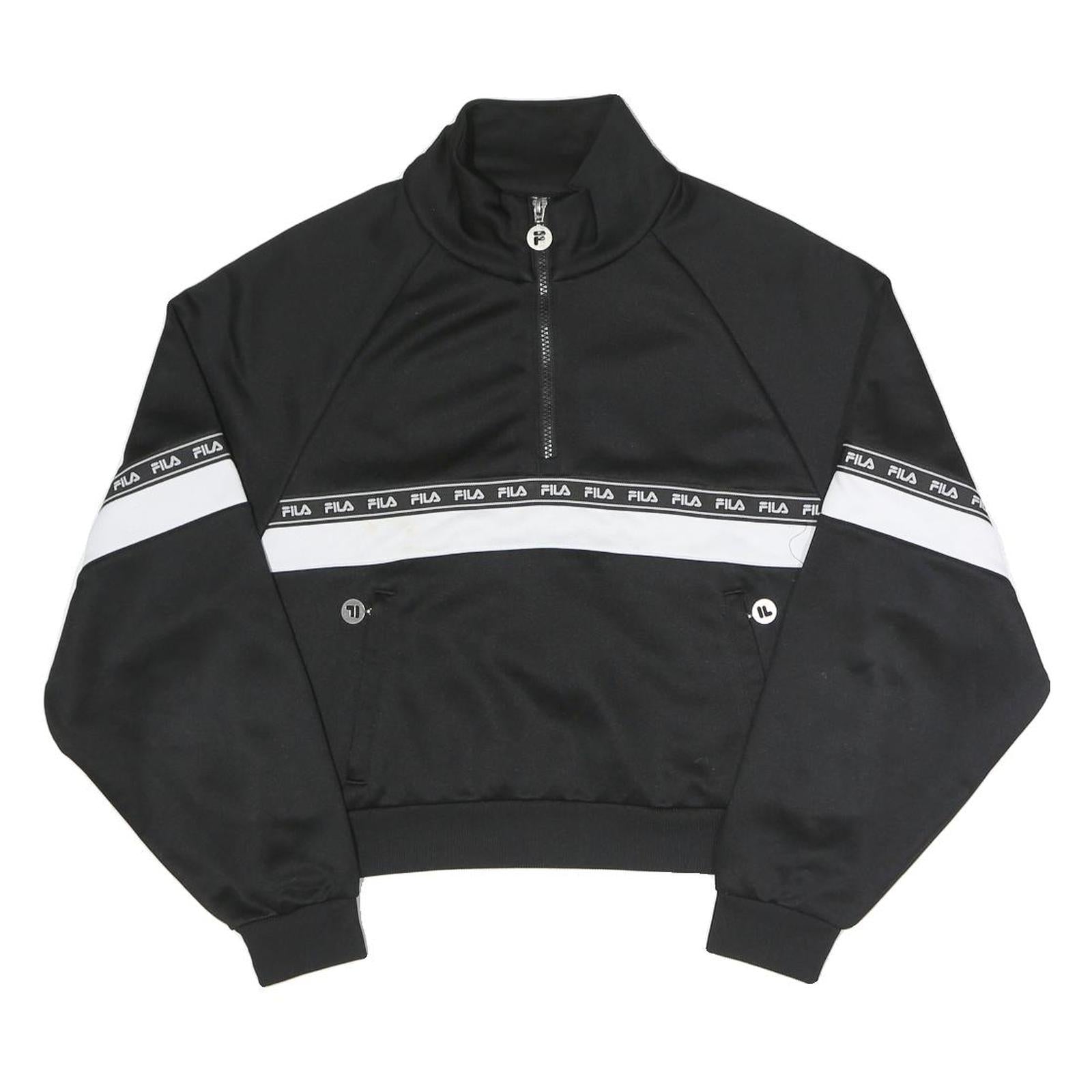 Buy FILA Womens Black & White Logo Tape Half Zip Sweatshirt M Casual Sporty Refurbished - $29.89 FILA Womens Black & White Logo Tape Half Zip Sweatshirt M Casual Sporty Refurbished - N/A refurbished available on Cerqular