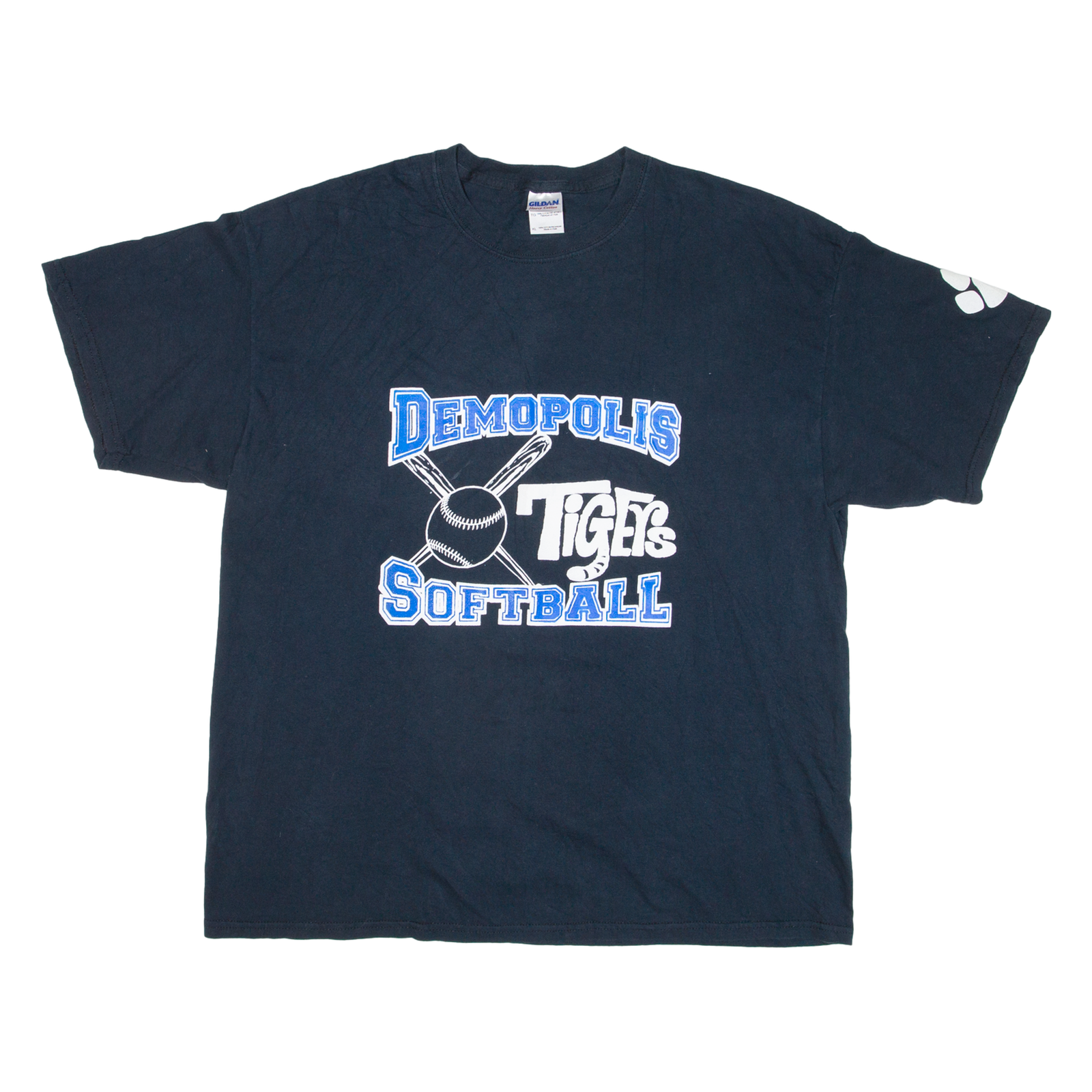 GILDAN Demopolis Tigers Softball Mens T-Shirt Blue USA XL Refurbished - N/A refurbished available on Cerqular