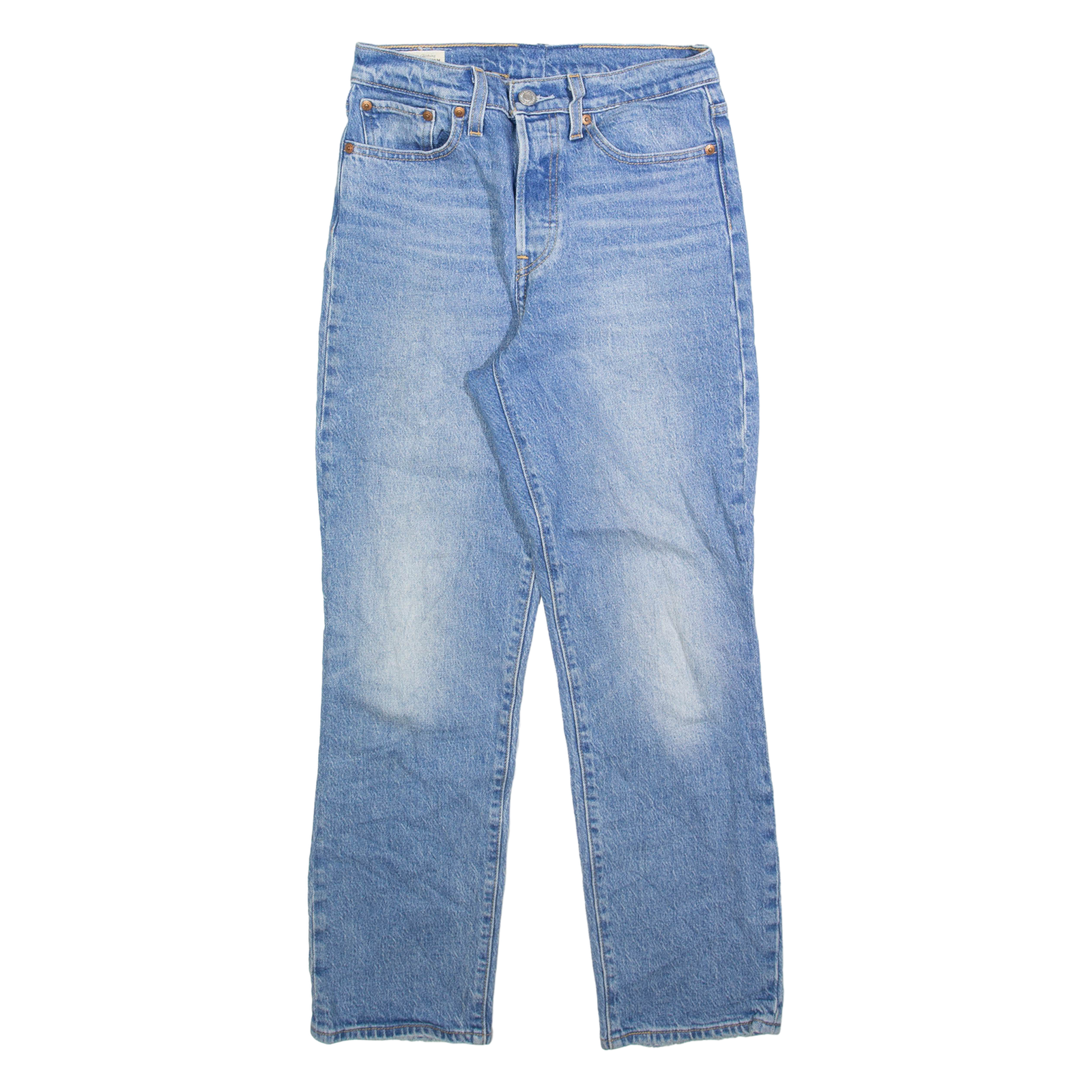 LEVI'S Big E Womens Jeans Blue Regular Straight Stone Wash W26 L27 Refurbished - N/A refurbished available on Cerqular