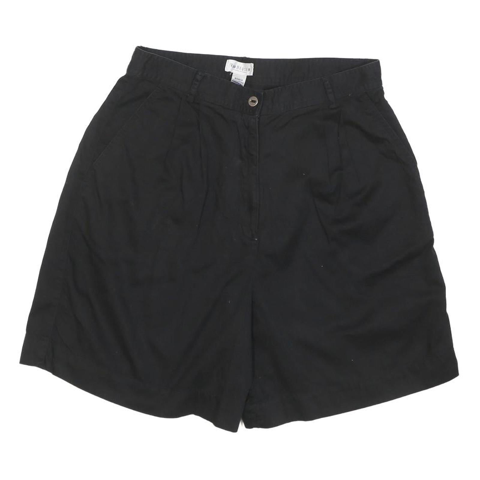 VAN HEUSEN Womens Black Casual Shorts M W30 Cotton Blend Comfortable Stylish Refurbished - N/A refurbished available on Cerqular