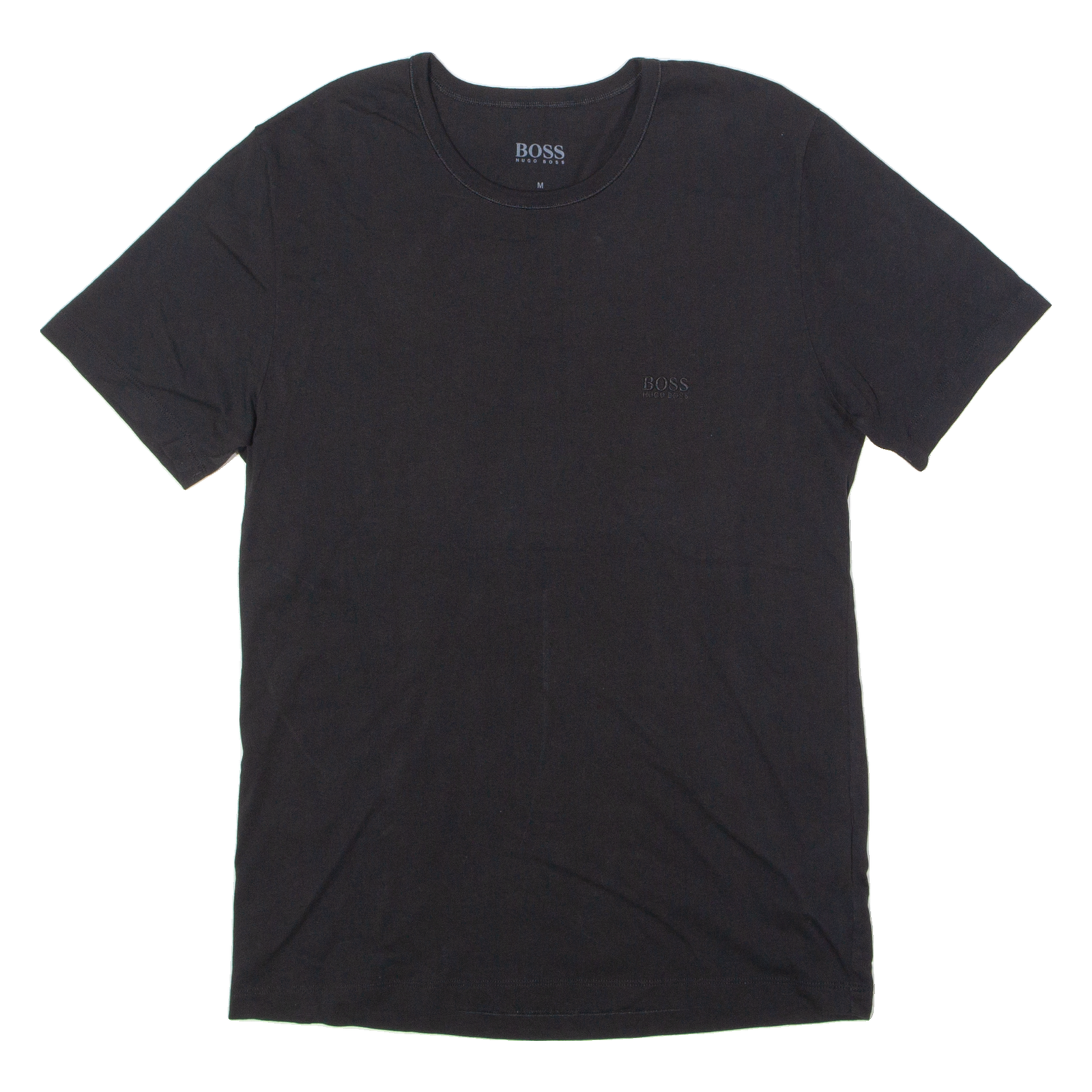 BOSS Mens T-Shirt Black Crew Neck M Refurbished - N/A refurbished available on Cerqular