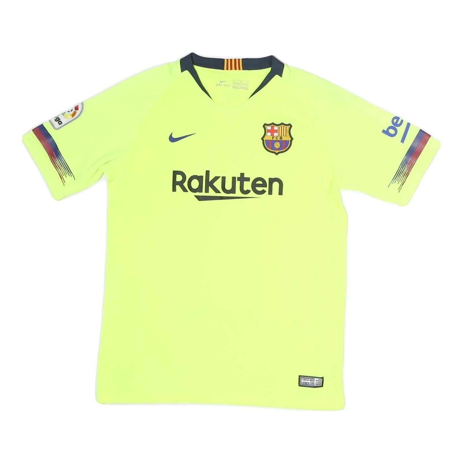 NIKE Mens Yellow FC Barcelona Football Shirt XL Short Sleeve V-Neck LaLiga Refurbished - N/A refurbished available on Cerqular
