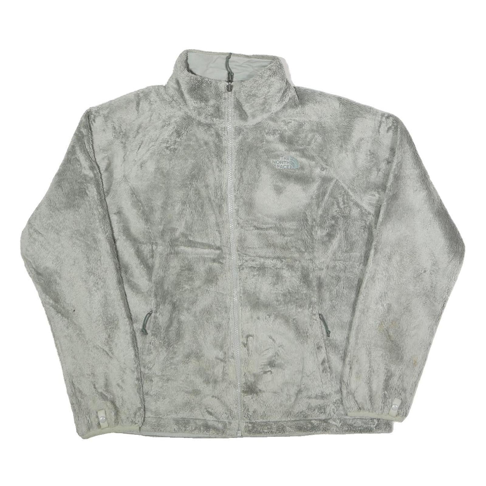 THE NORTH FACE Womens Grey Fleece Jacket L Polyester Soft Warm Casual Zip Up Refurbished - N/A refurbished available on Cerqular