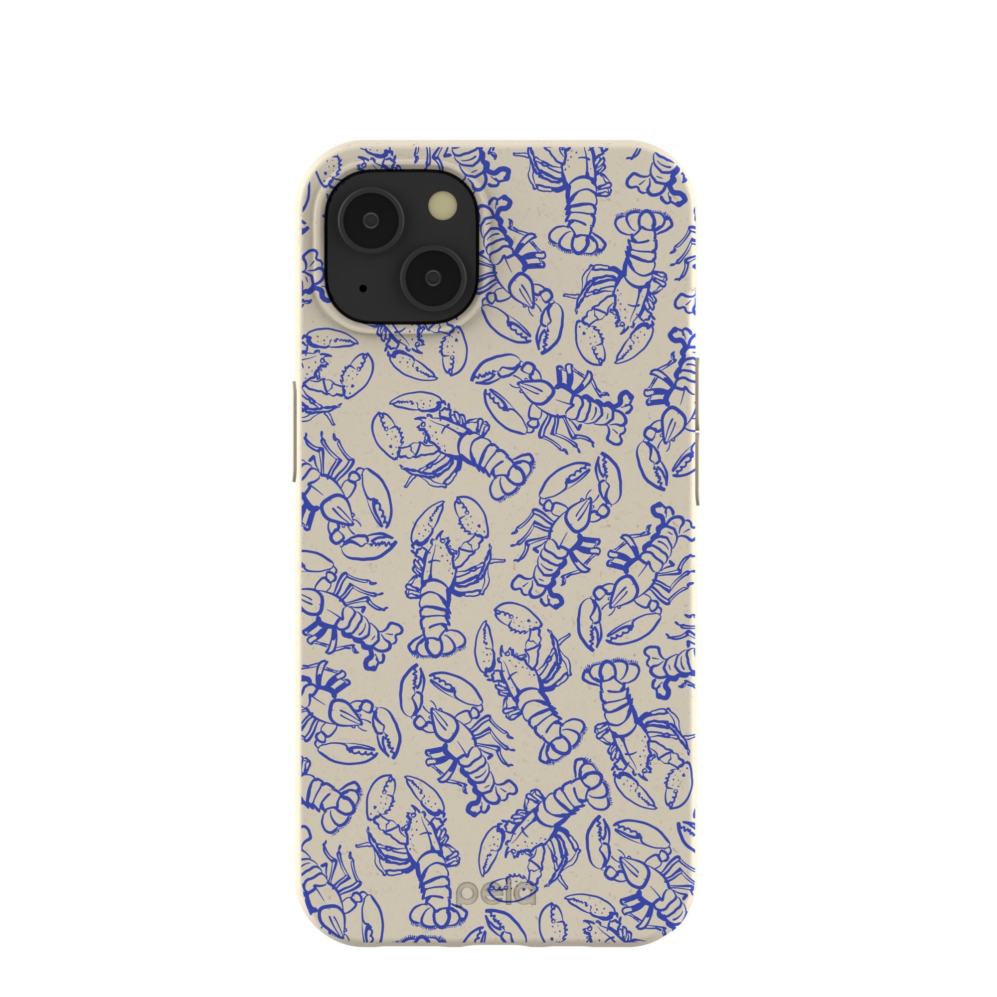 London Fog Blue Lobster iPhone 13 Case Refurbished - Pela Case refurbished available on Cerqular