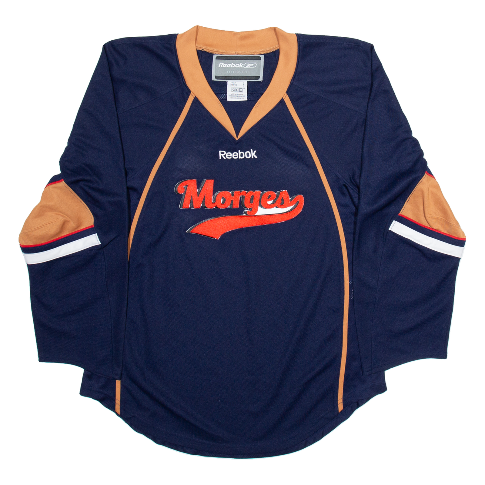 REEBOK Hockey Morges Mens Jersey Blue Long Sleeve USA V-Neck S Refurbished - N/A refurbished available on Cerqular