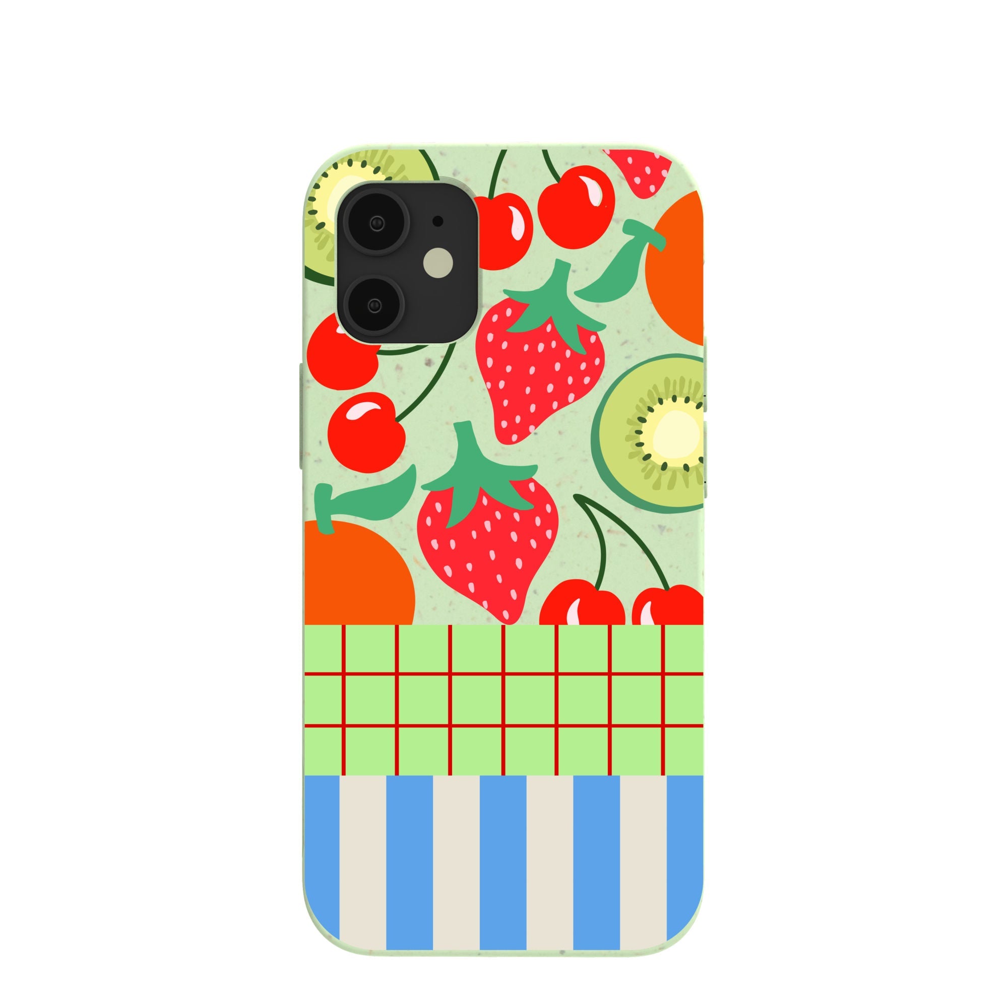 Sage Green Fresh Picnic iPhone 12 Mini Case Refurbished - Pela Case refurbished available on Cerqular