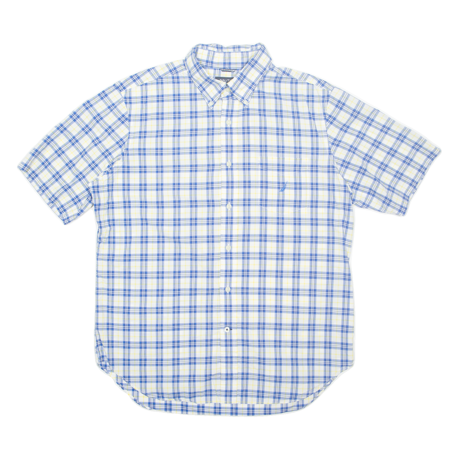 NAUTICA Mens Shirt Blue Check L Refurbished - N/A refurbished available on Cerqular