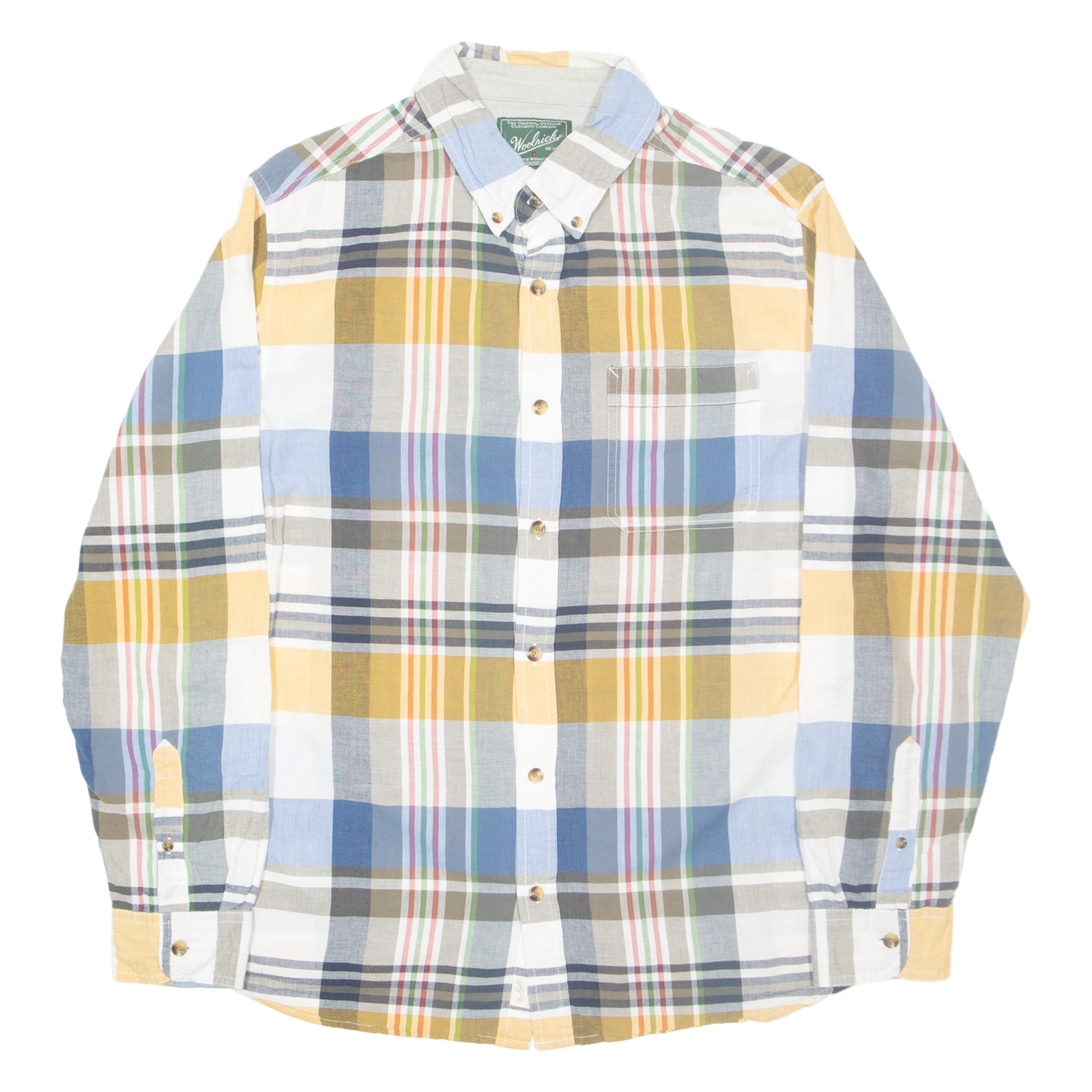 WOOLRICH Mens Shirt Blue Check L Refurbished - N/A refurbished available on Cerqular