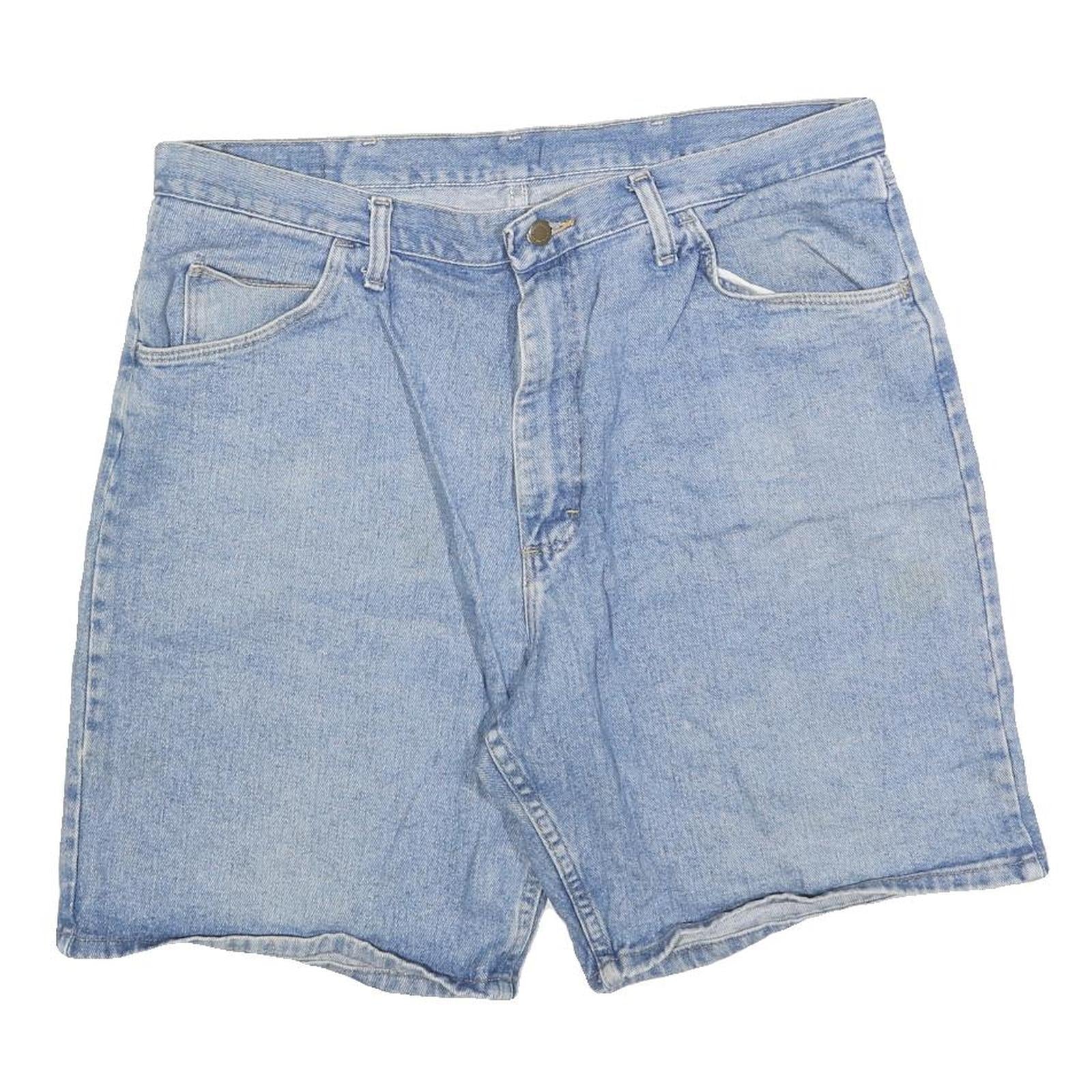 WRANGLER Mens Denim Blue Casual Shorts XL W38 Cotton Blend Classic Fit Refurbished - N/A refurbished available on Cerqular