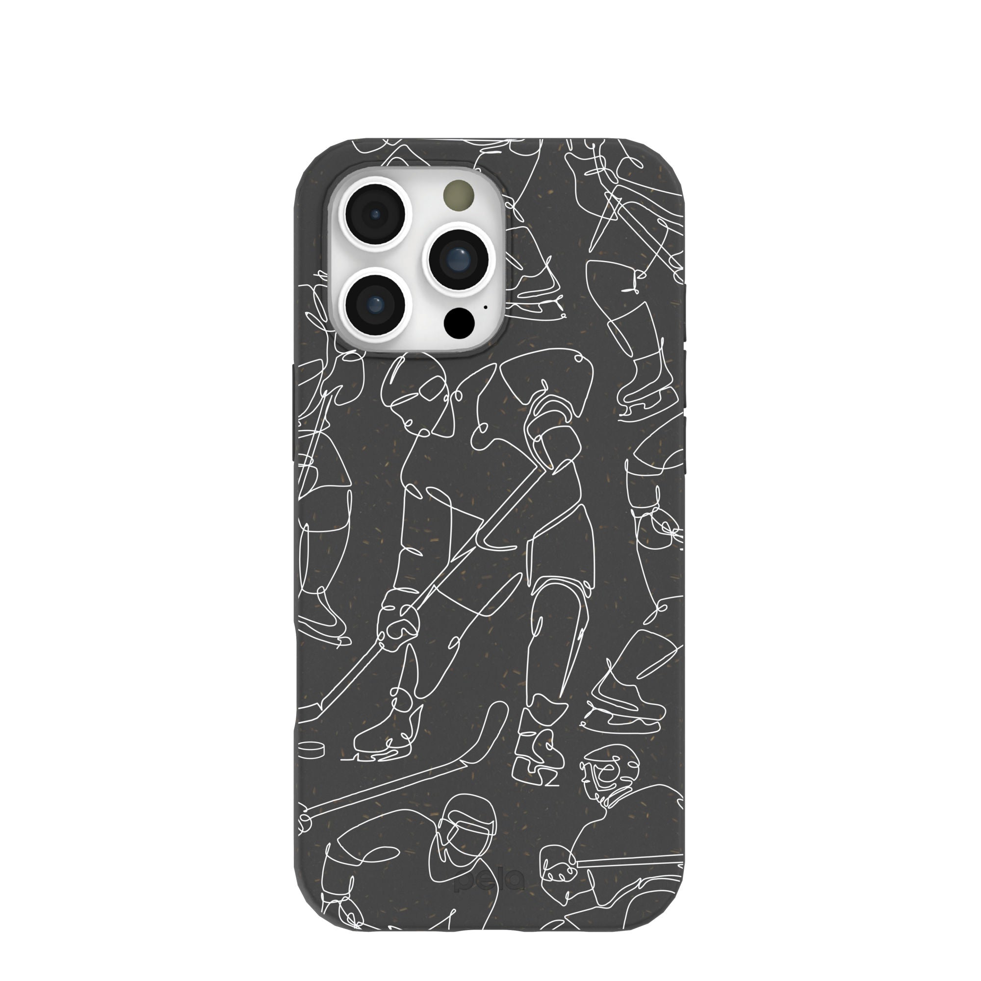 Black Play Sketch iPhone 16 Pro Max Case Refurbished - Pela Case refurbished available on Cerqular