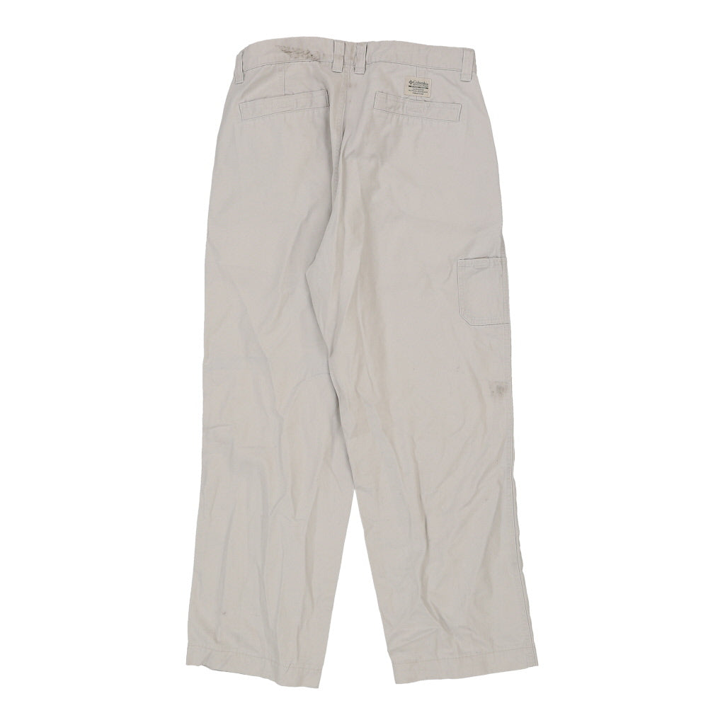 Columbia Trousers - 32W 28L Beige Cotton Refurbished - Thrifted (note: this is a term often used to describe second- refurbished available on Cerqular
