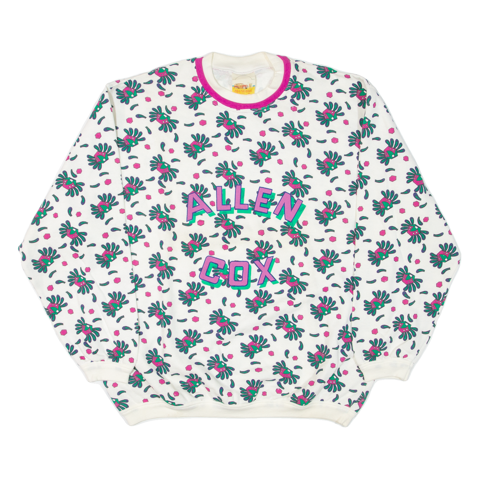 ALLEN COX Floral Womens Sweatshirt White L Refurbished - N/A refurbished available on Cerqular