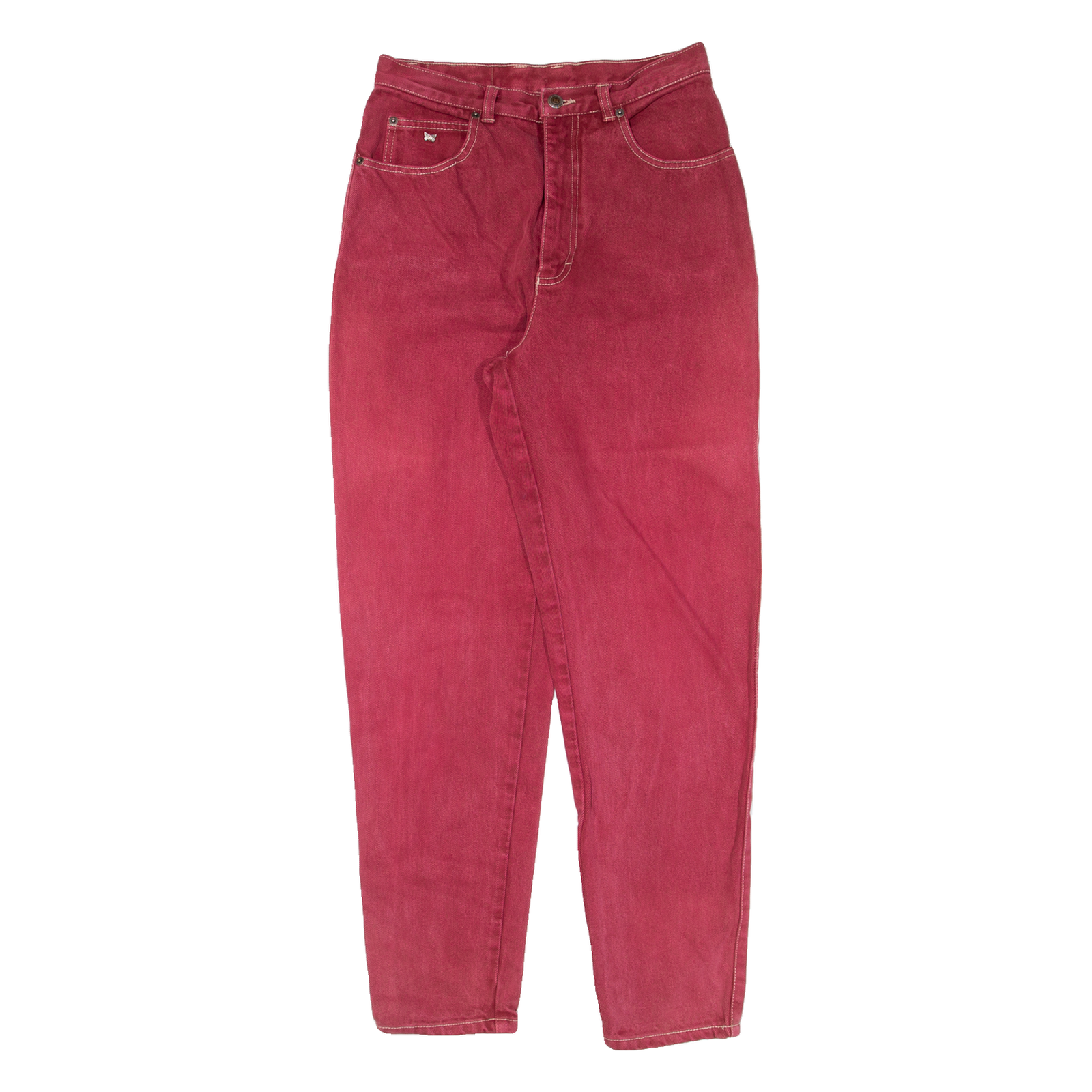 TEDDY'S Womens Jeans Red Relaxed Tapered W28 L29 Refurbished - N/A refurbished available on Cerqular