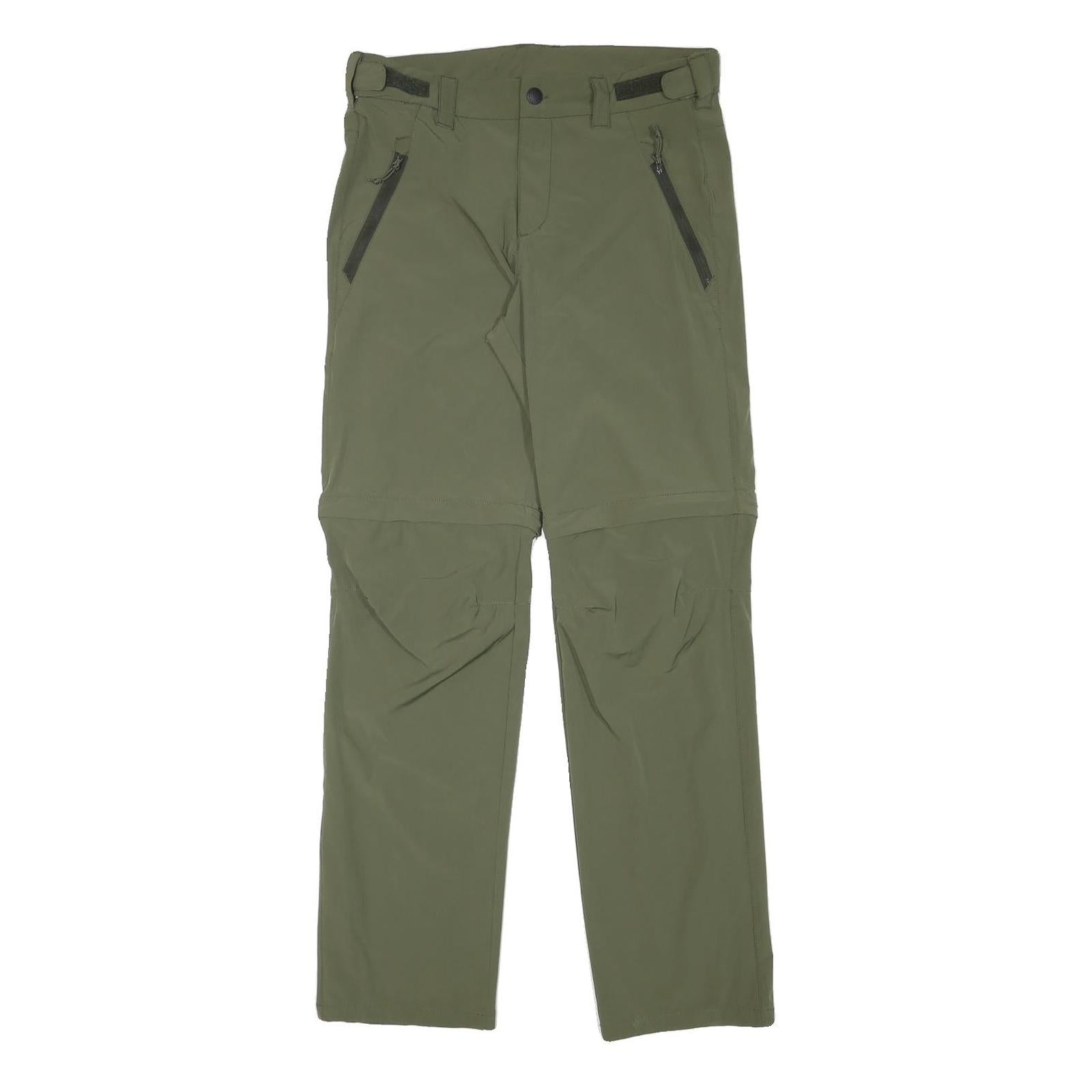 ROCKTRAIL Mens Polyester Blend Green Regular Fit Trousers W32 L31 Outdoor Zip Refurbished - N/A refurbished available on Cerqular