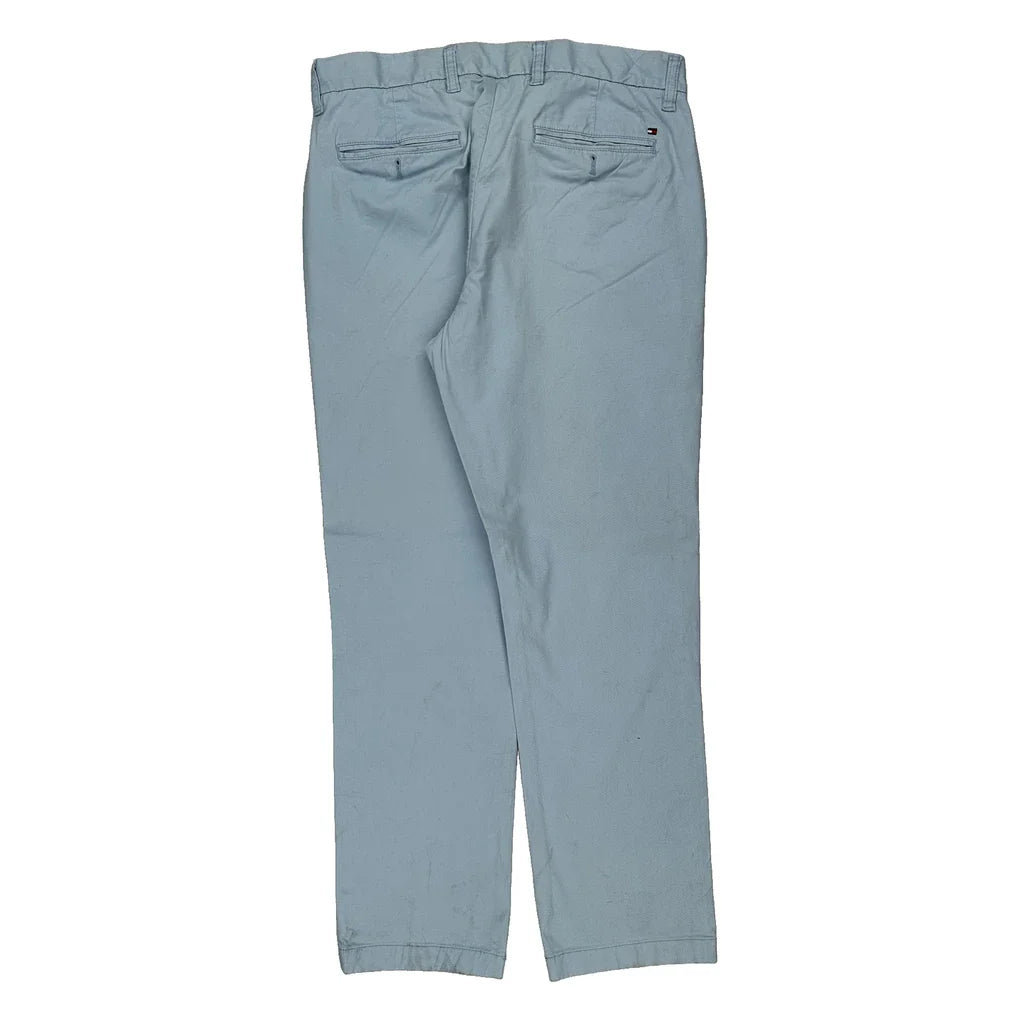 Tommy Hilfiger Chinos - 33W UK 14 Blue Cotton Blend Refurbished - Thrifted (note: this is a term often used to describe second- refurbished available on Cerqular