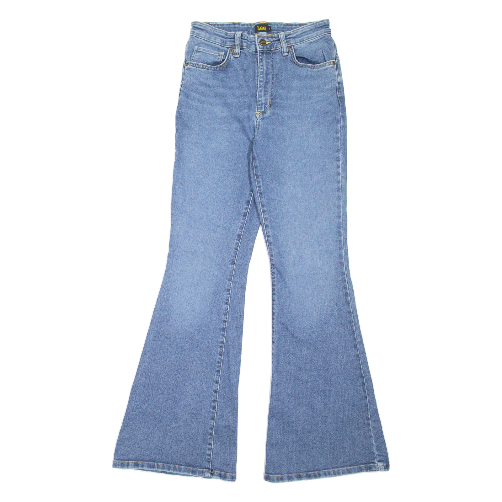 LEE Womens Jeans Blue Regular Flared Stone Wash W27 L33 Refurbished - N/A refurbished available on Cerqular