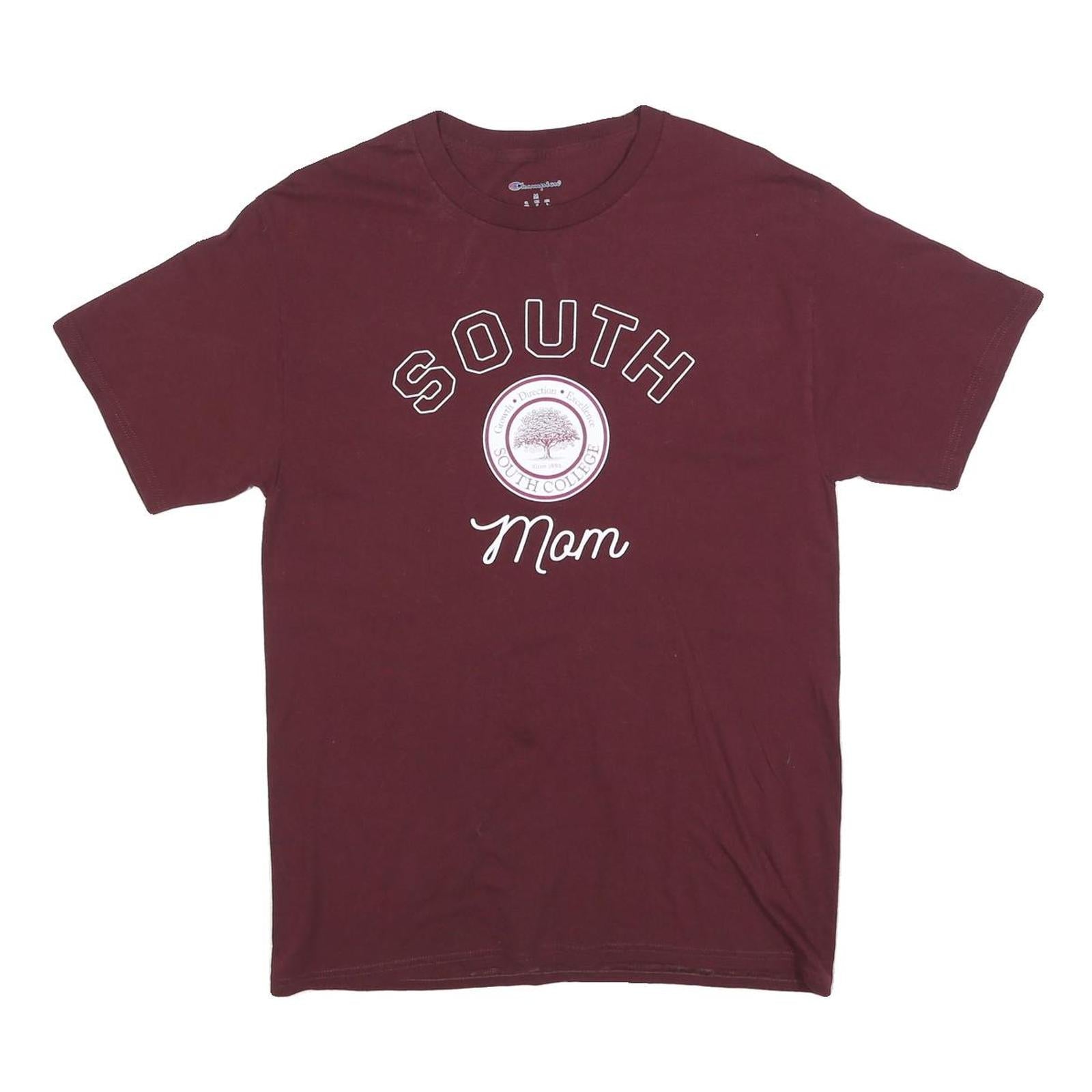 CHAMPION Womens Maroon South College Mom Graphic T-Shirt M Short Sleeve Crew Refurbished - N/A refurbished available on Cerqular
