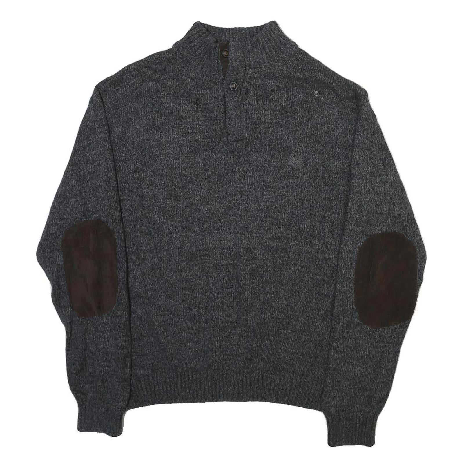 CHAPS Mens Grey Jumper Pullover Plain Roll Neck Regular L Cotton Blend Knitwear Refurbished - N/A refurbished available on Cerqular