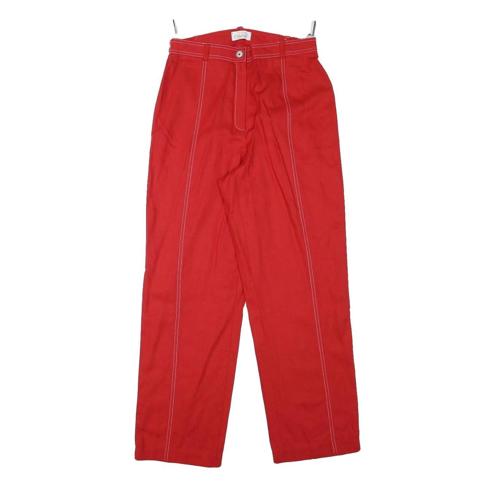 Buy CITY LIFE Womens Viscose Blend Red Regular Straight Trousers W26 L27 Zip Closure Refurbished - $23.39 CITY LIFE Womens Viscose Blend Red Regular Straight Trousers W26 L27 Zip Closure Refurbished - N/A refurbished available on Cerqular