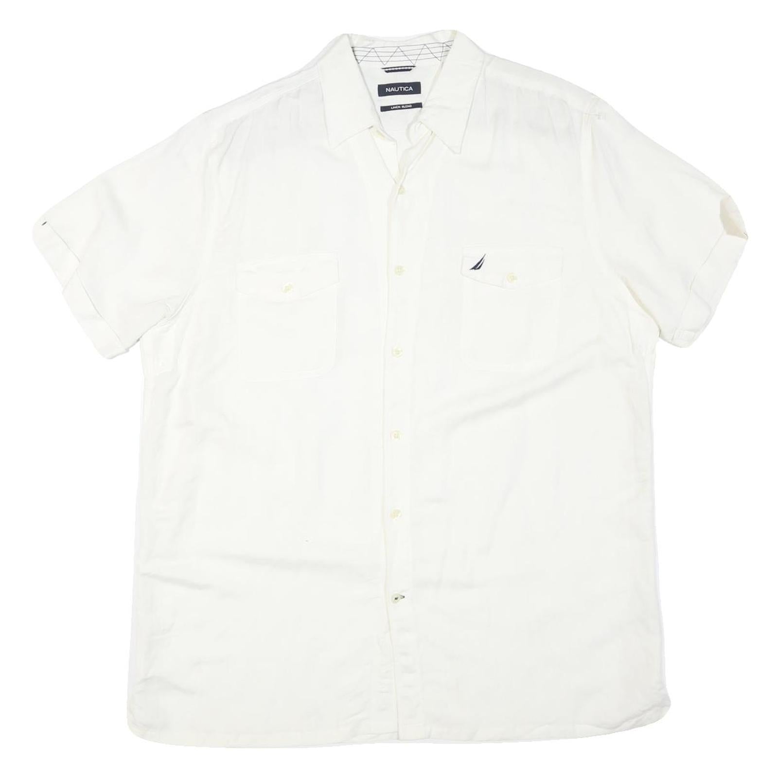 Buy NAUTICA Mens White Linen Shirt XL Casual Lightweight Summer Button-Up Refurbished - $25.99 NAUTICA Mens White Linen Shirt XL Casual Lightweight Summer Button-Up Refurbished - N/A refurbished available on Cerqular