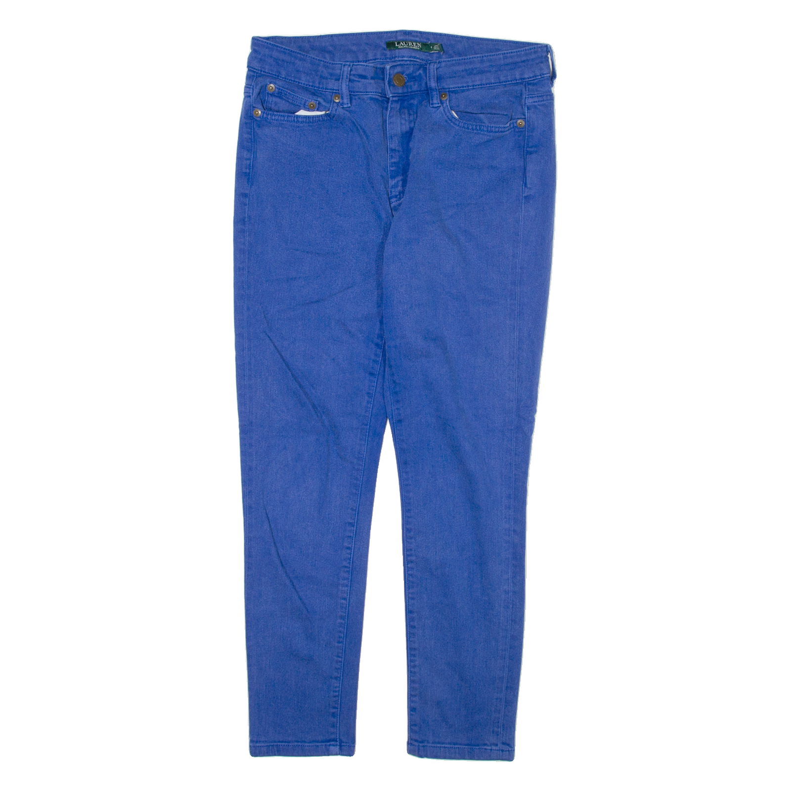 LAUREN RALPH LAUREN Size 8 Womens Jeans Blue Regular Straight W30 L24 Refurbished - N/A refurbished available on Cerqular