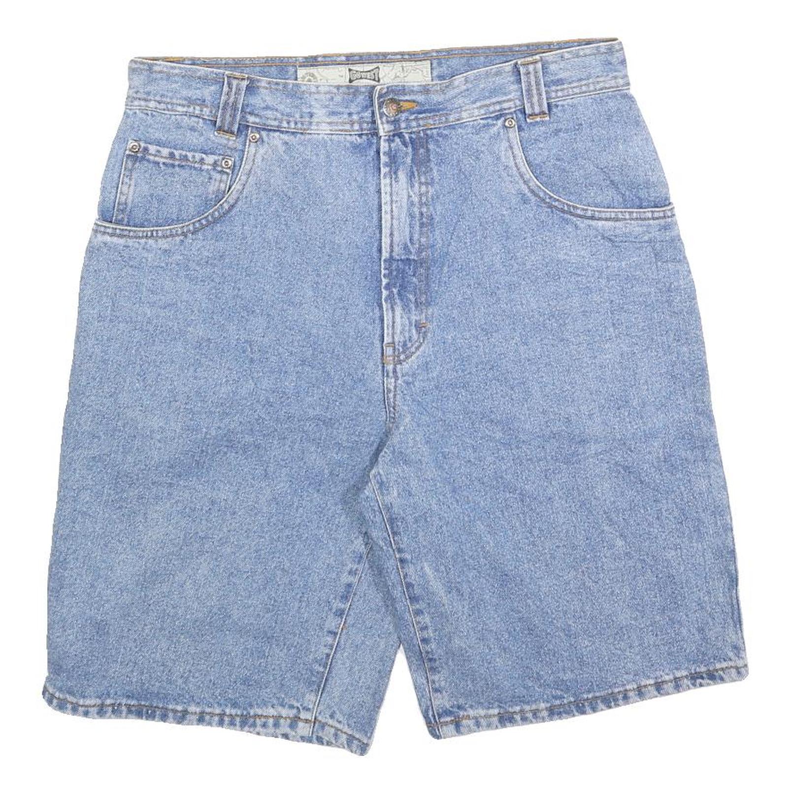GO WEST Mens Denim Blue Casual Shorts M W32 Cotton Blend Comfortable Fit Refurbished - N/A refurbished available on Cerqular