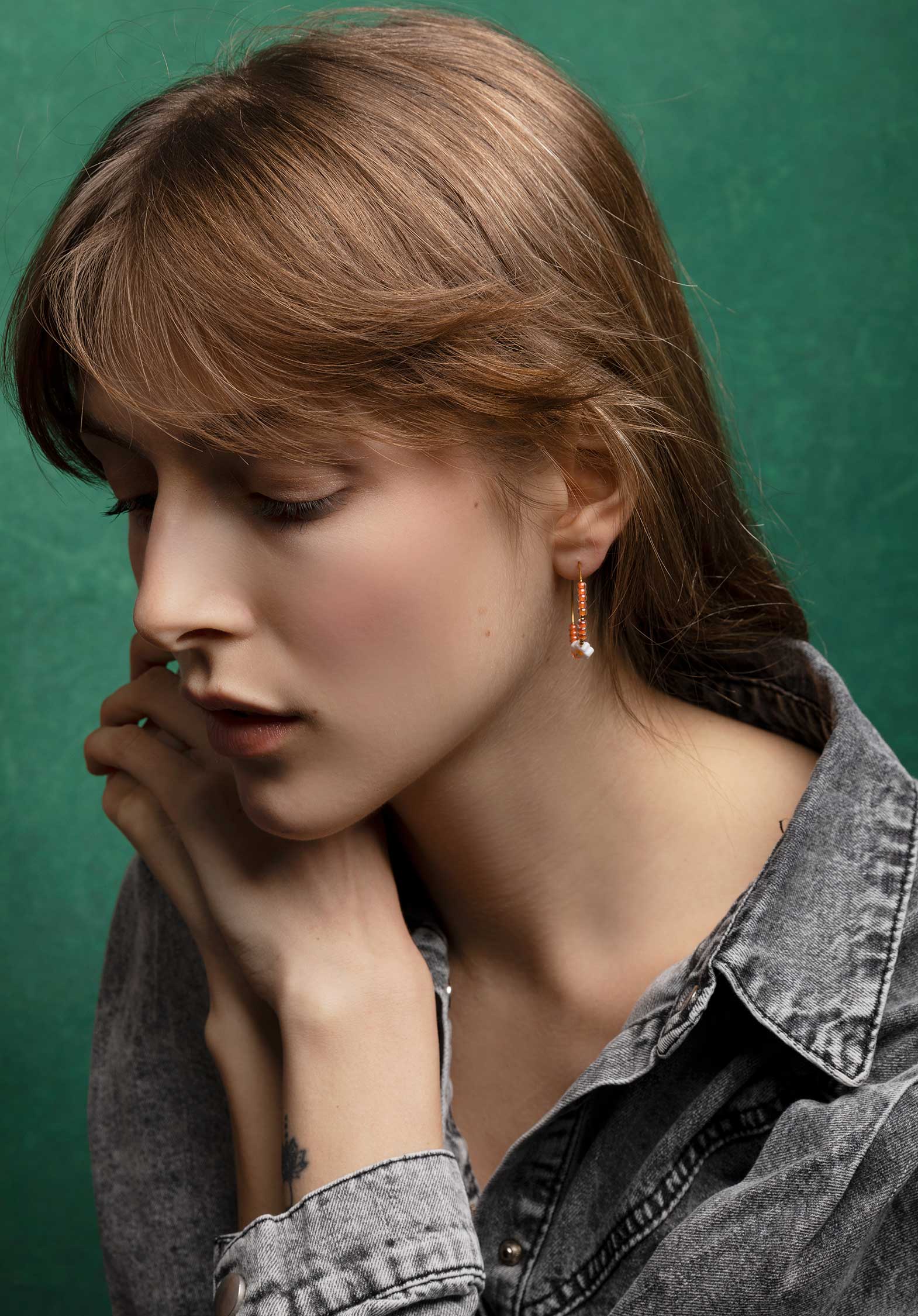 Earring A2207er03-2 Orange | Color: ORANGE | Size: U Refurbished - Rue Madame is a known brand, and the standardized name is " refurbished available on Cerqular