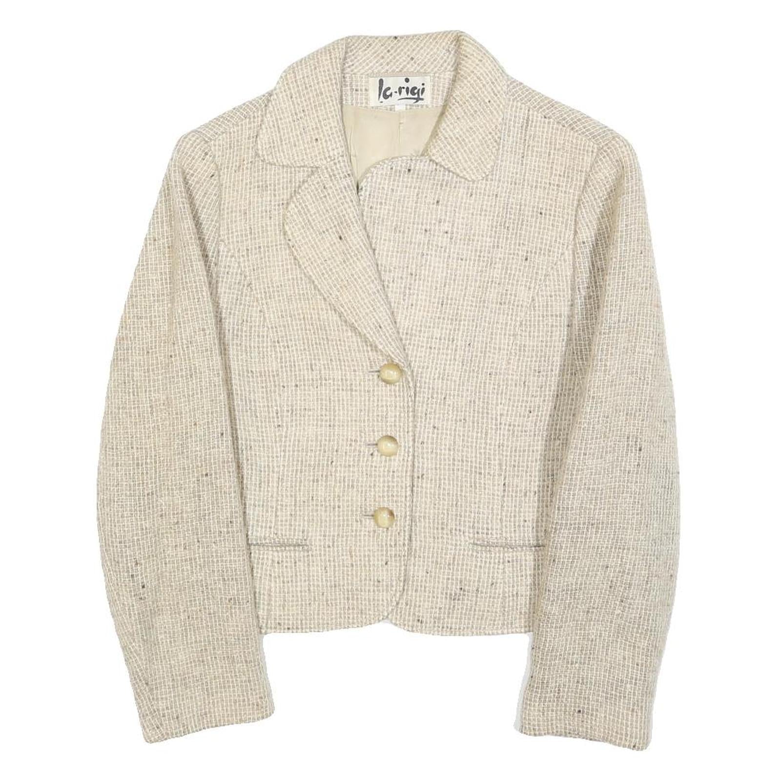 Buy LA RIGI Womens Cream Wool Button Jacket M Woven Tailored Classic Stylish Refurbished - $48.09 LA RIGI Womens Cream Wool Button Jacket M Woven Tailored Classic Stylish Refurbished - N/A refurbished available on Cerqular