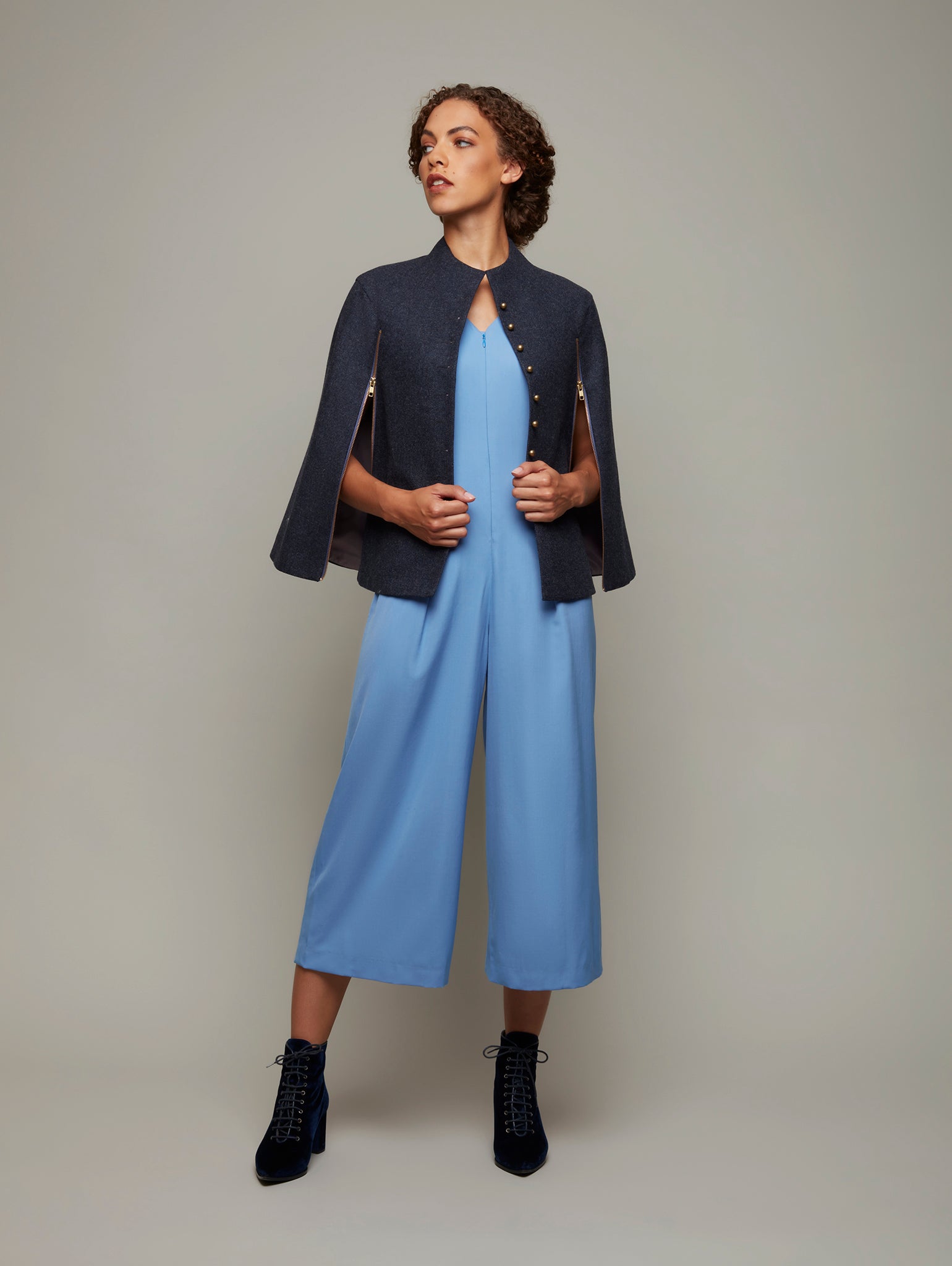 GLADE | Lambswool Zip Cape | Size: XL | Colour: Twilight Refurbished - N/A refurbished available on Cerqular