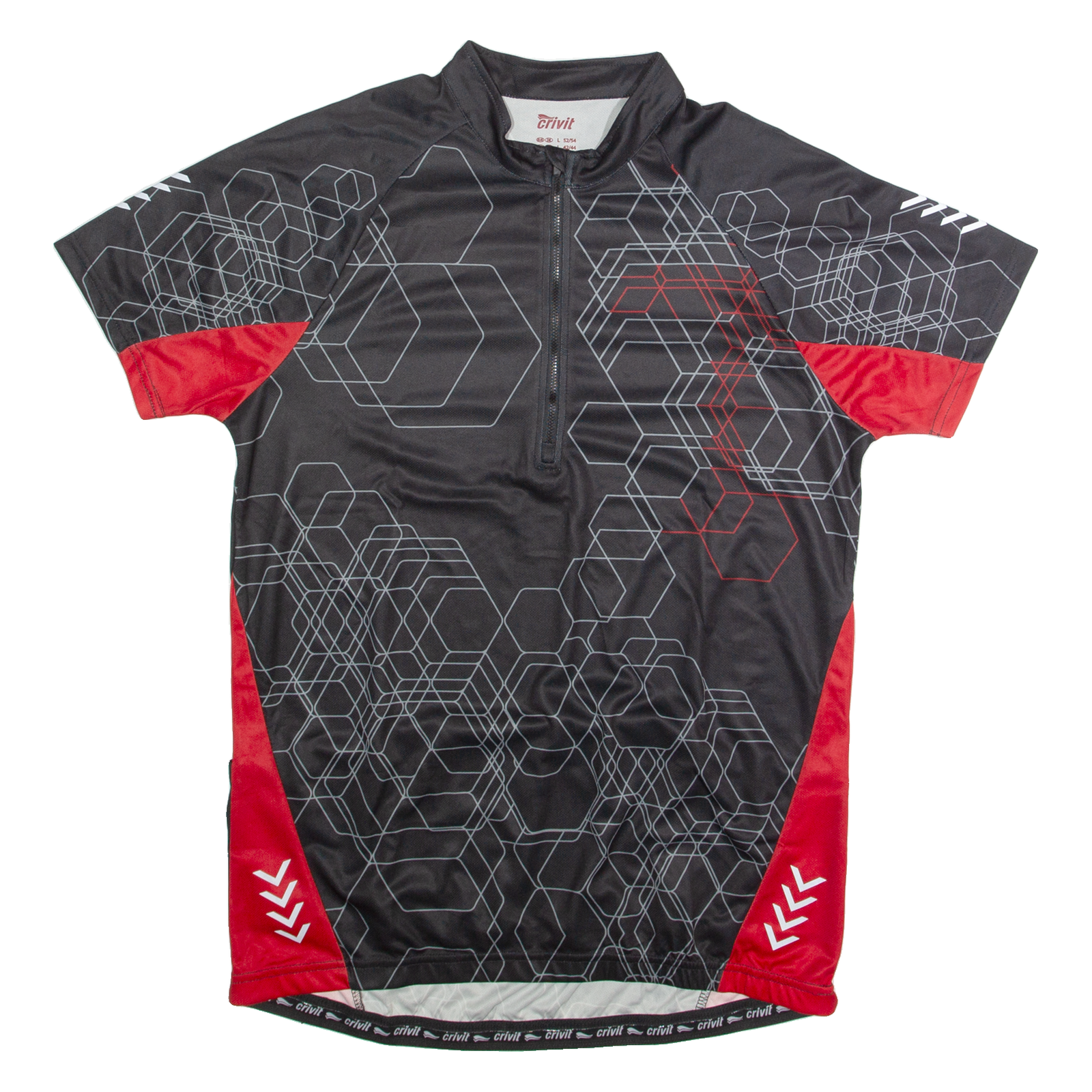 CRIVIT Cycling Zip Up Mens Jersey Black High Neck XL Refurbished - N/A refurbished available on Cerqular