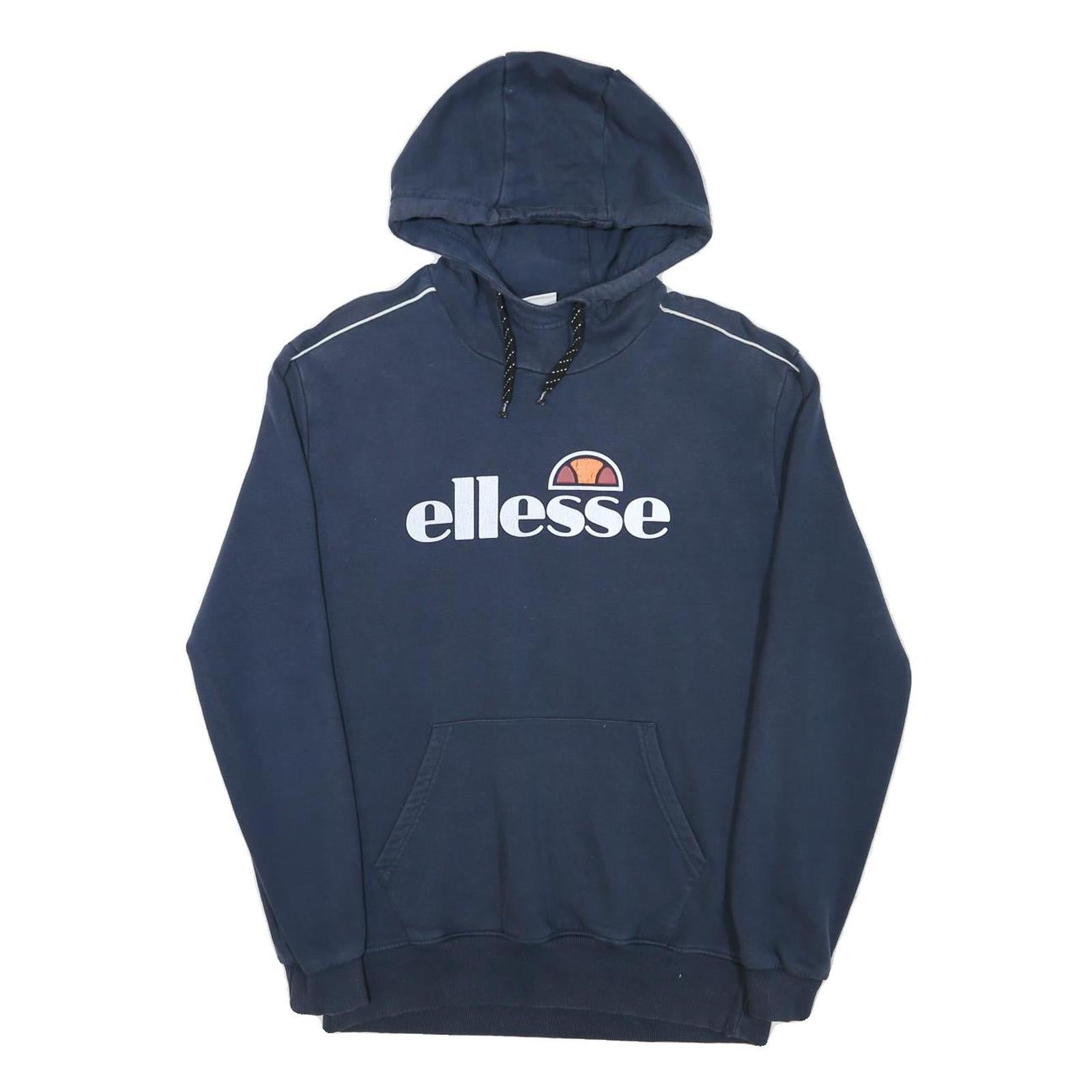 ELLESSE Mens Navy Blue Hoodie S Cotton Blend Casual Pullover Sweatshirt Refurbished - N/A refurbished available on Cerqular