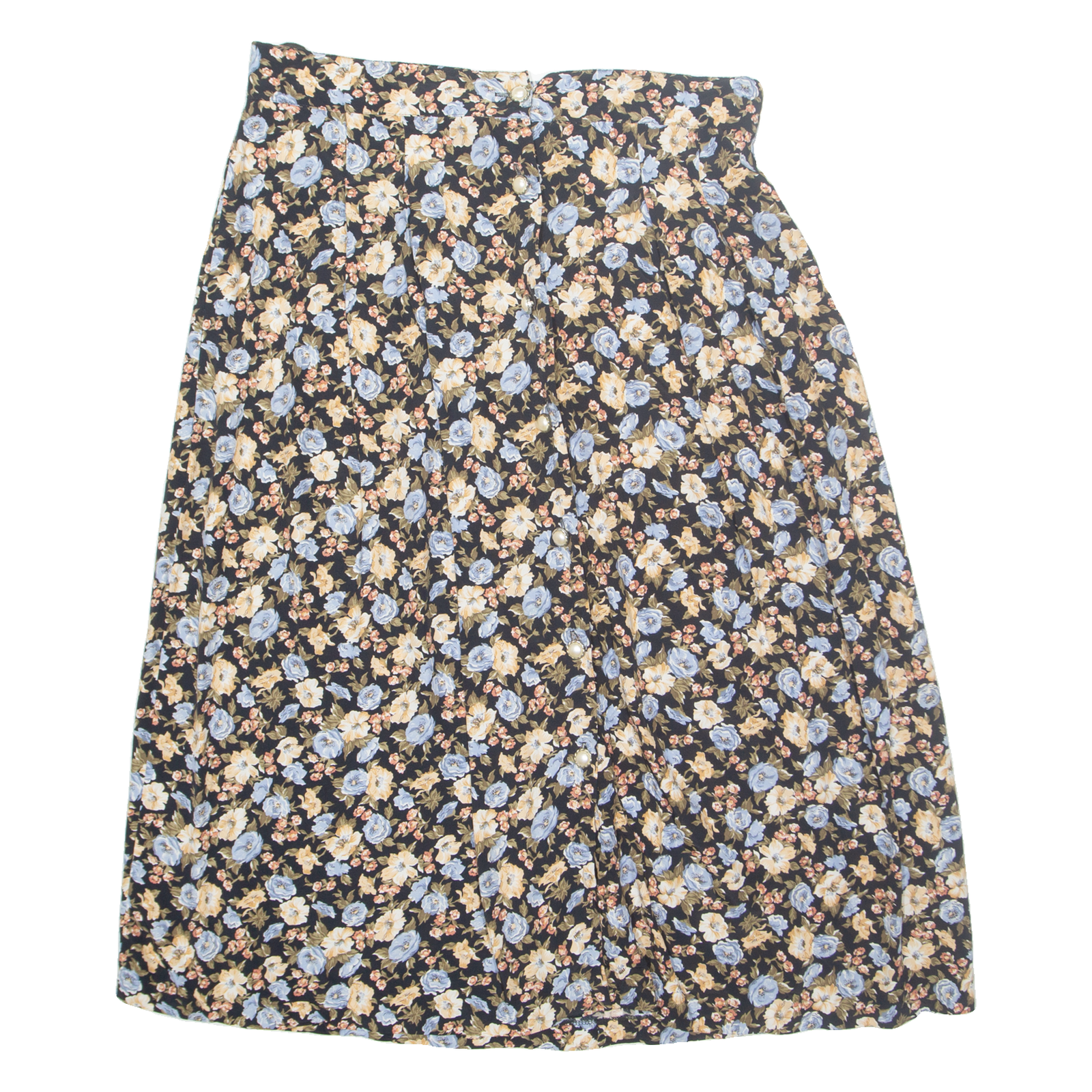 MIZ CALIFORNIA Womens A-Line Skirt Black Long Floral 2XL Refurbished - N/A refurbished available on Cerqular