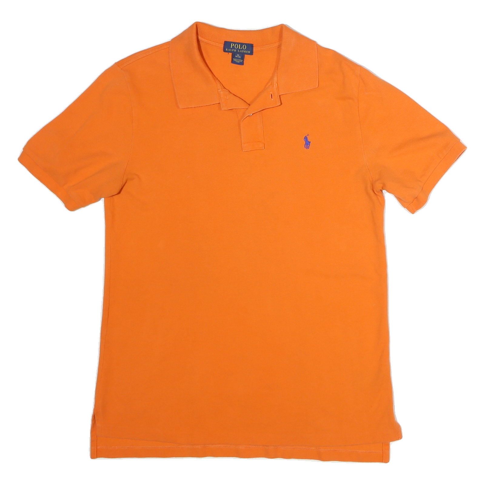 POLO RALPH LAUREN Mens Orange Cotton Polo Shirt XL Classic Fit Embroidered Logo Refurbished - N/A refurbished available on Cerqular