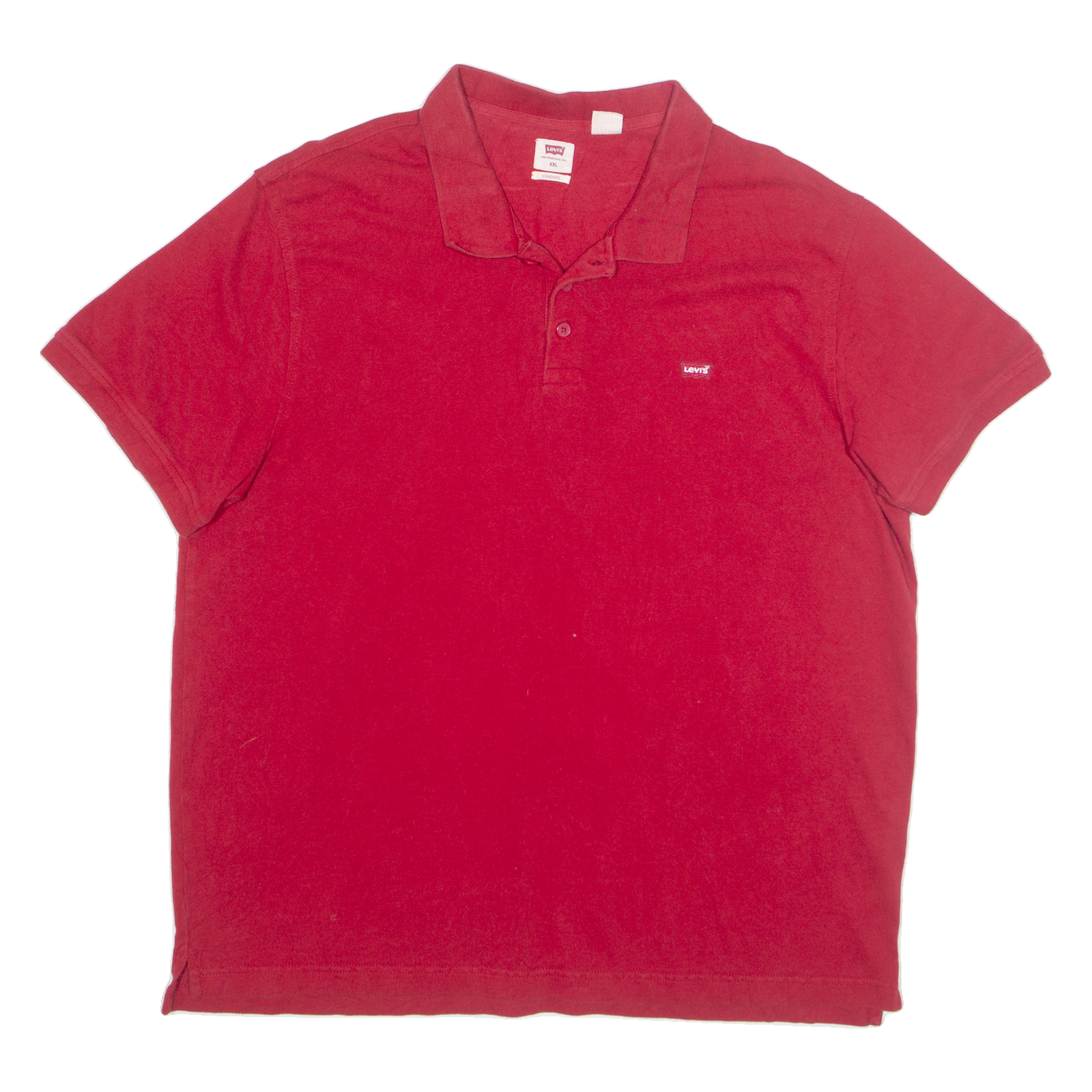 LEVI'S Mens Polo Shirt Red 2XL Refurbished - N/A refurbished available on Cerqular
