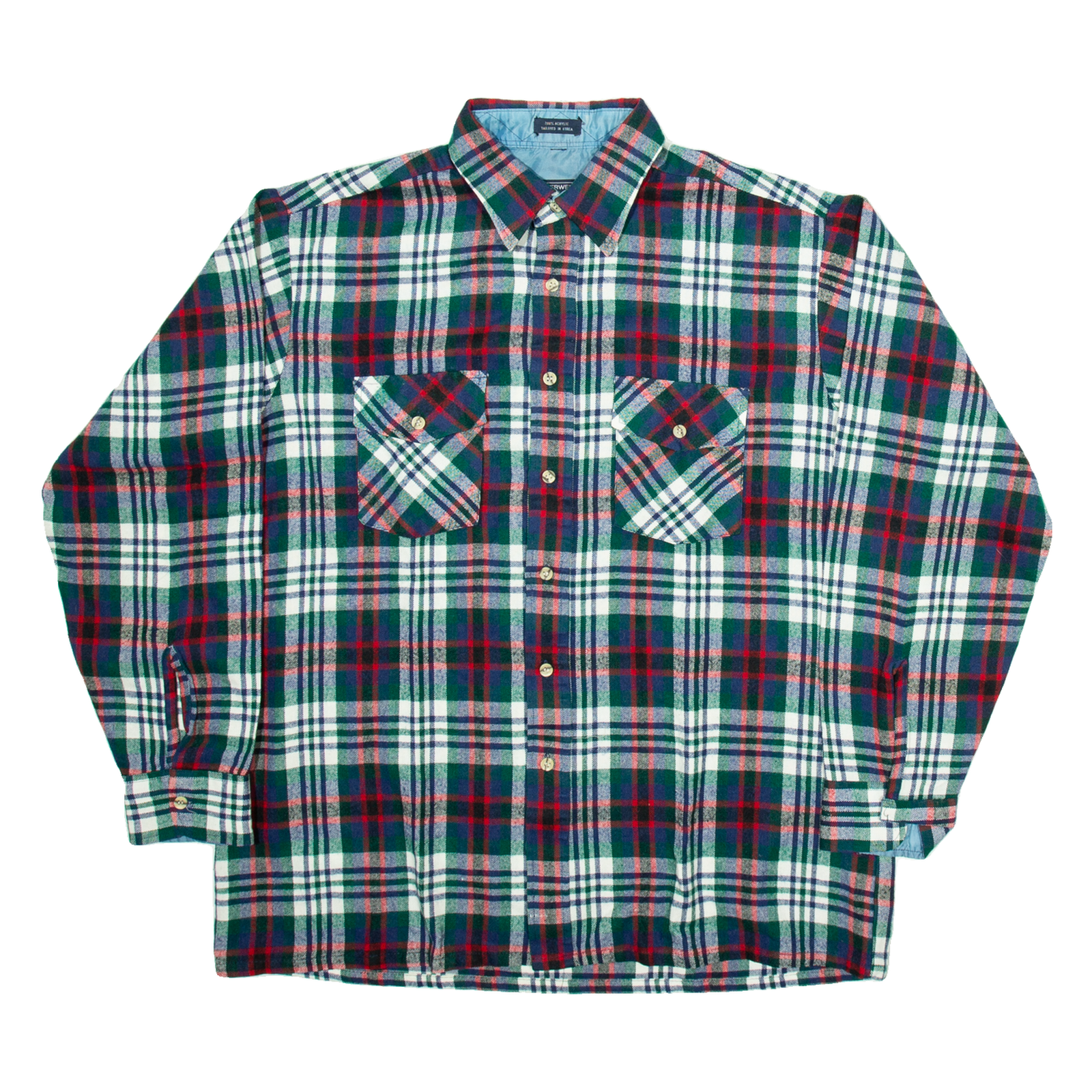 WINTERWEIGHTS Mens Shirt Blue Check Long Sleeve L Refurbished - N/A refurbished available on Cerqular