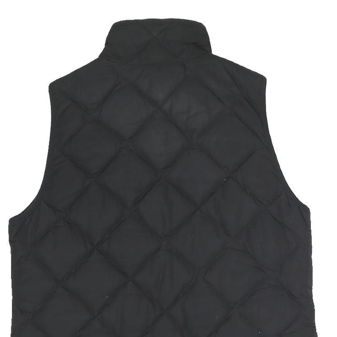 J.CREW Womens Black Quilted Jacket M Polyester Blend Zip Pockets Sleeveless Refurbished - N/A refurbished available on Cerqular