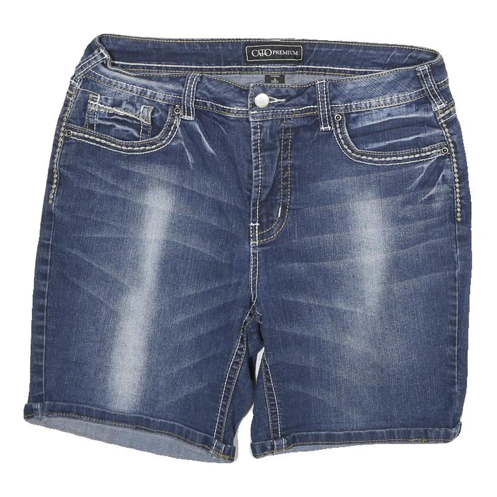 CATO Womens Denim Blue Shorts XL W32 Casual Cotton Blend Classic Fit Refurbished - N/A refurbished available on Cerqular