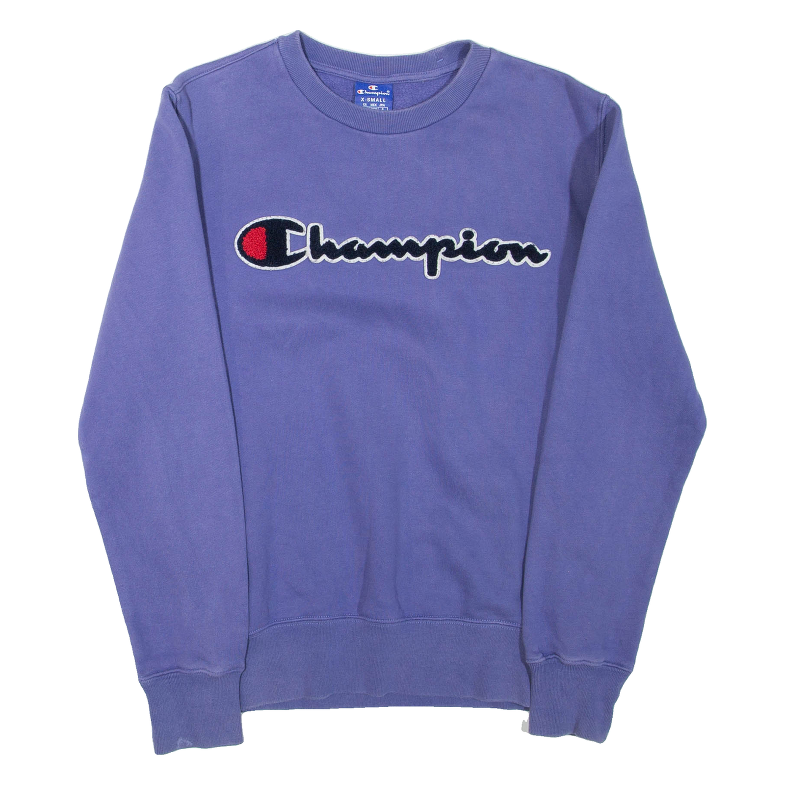 CHAMPION Womens Sweatshirt Purple Crew Neck XS Refurbished - N/A refurbished available on Cerqular