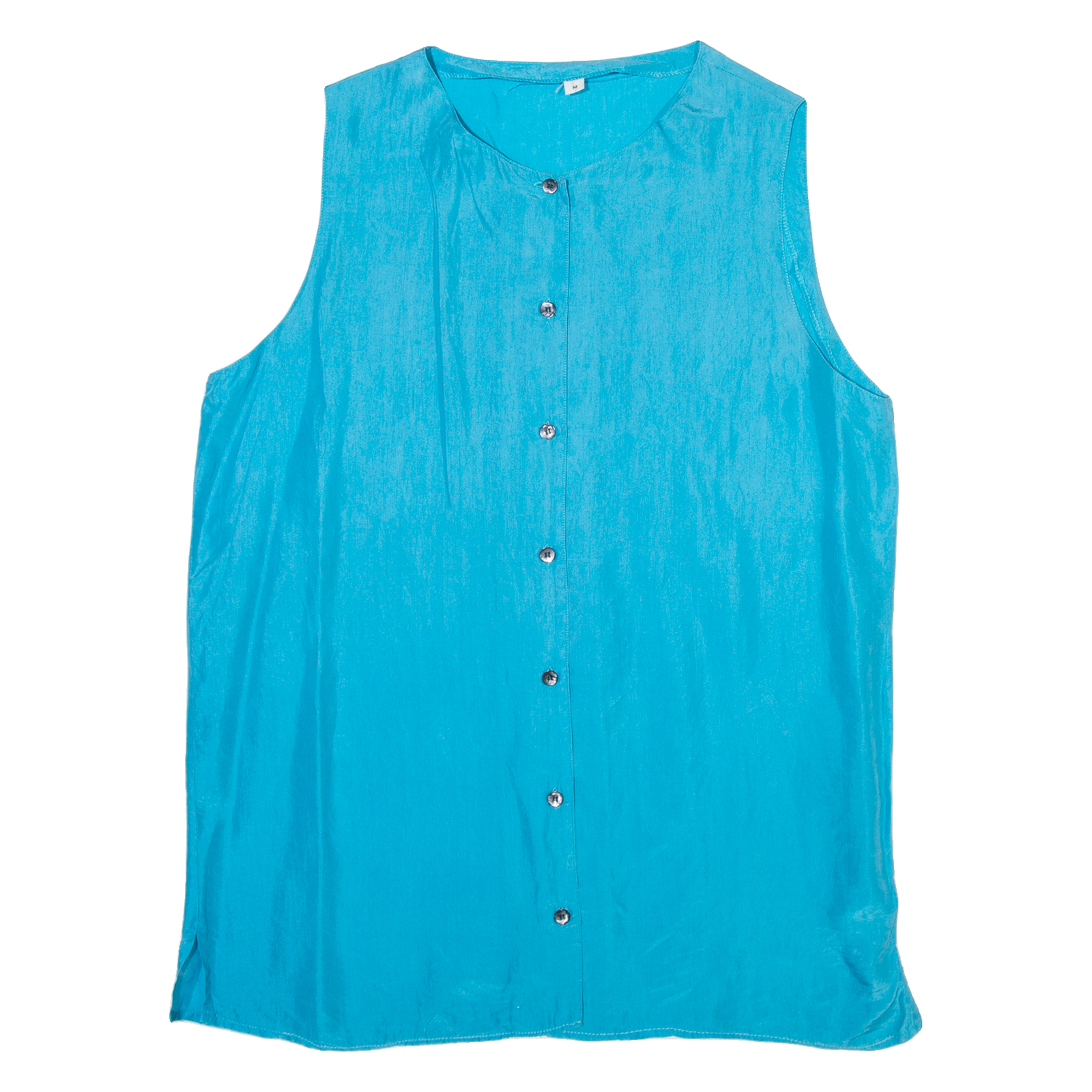 Buy Sleeveless Womens Shirt Vest Blue V-Neck Strapless Faux Silk M Refurbished - $16.89 Sleeveless Womens Shirt Vest Blue V-Neck Strapless Faux Silk M Refurbished - N/A refurbished available on Cerqular