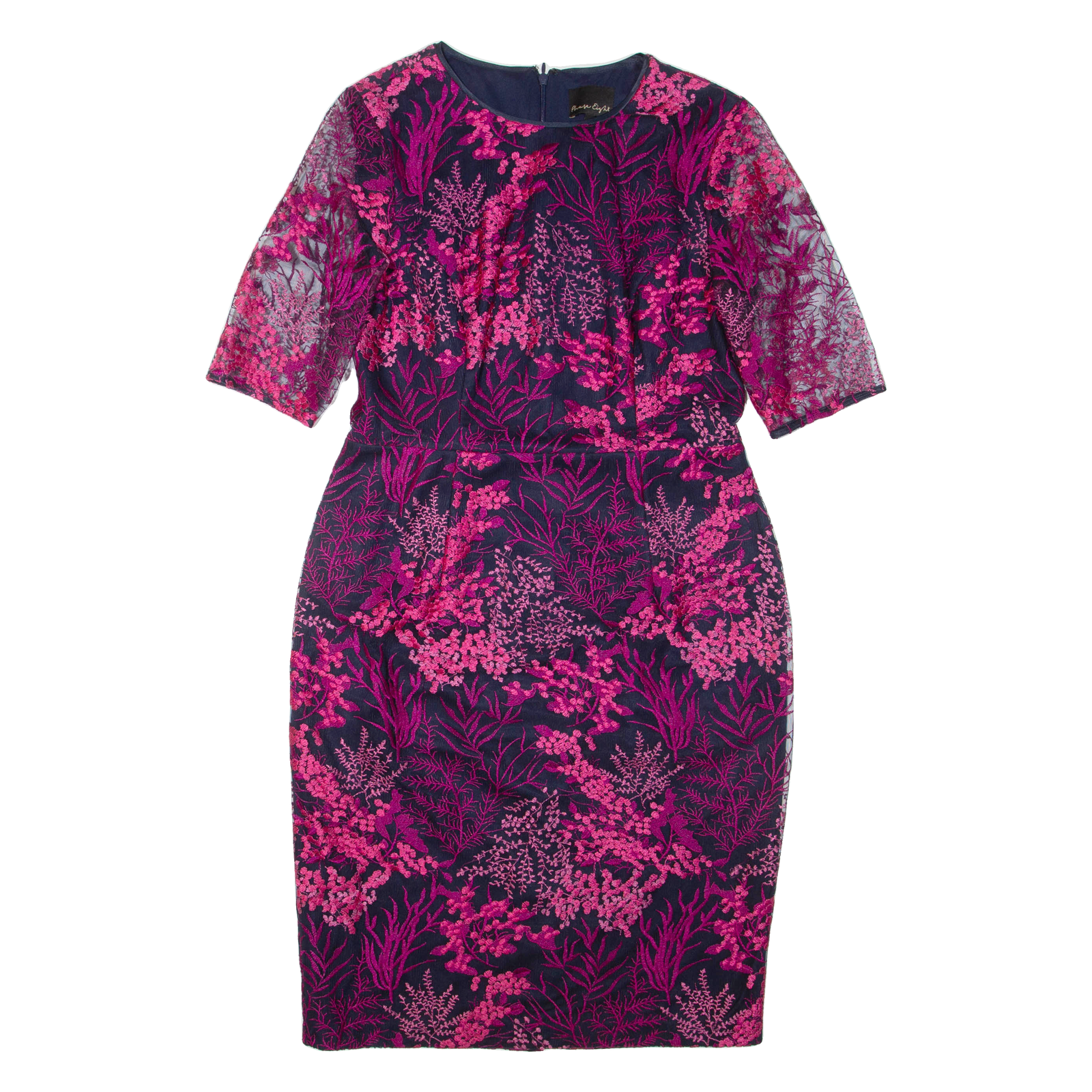 PHASE EIGHT Womens Pencil Dress Pink Floral Short Sleeve Knee Length UK 14 Refurbished - N/A refurbished available on Cerqular